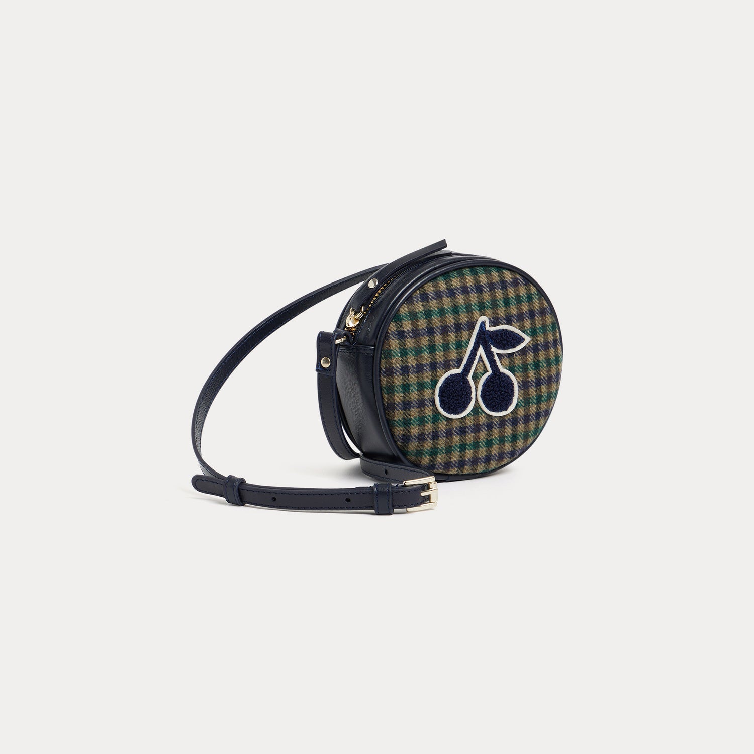 Girls Khaki Check Logo Shoulder Bag