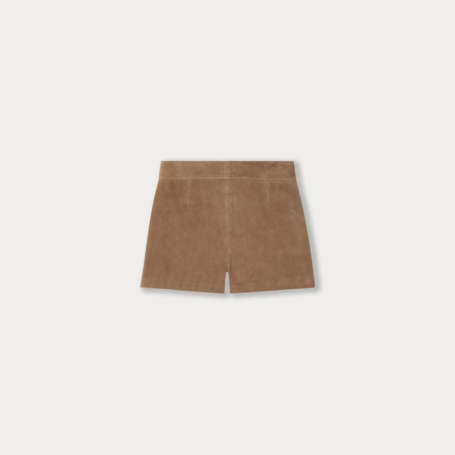 Girls Brown Goat Skin Shorts