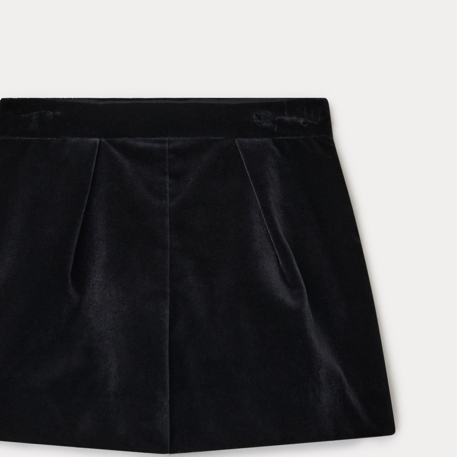 Girls Black Cotton Shorts