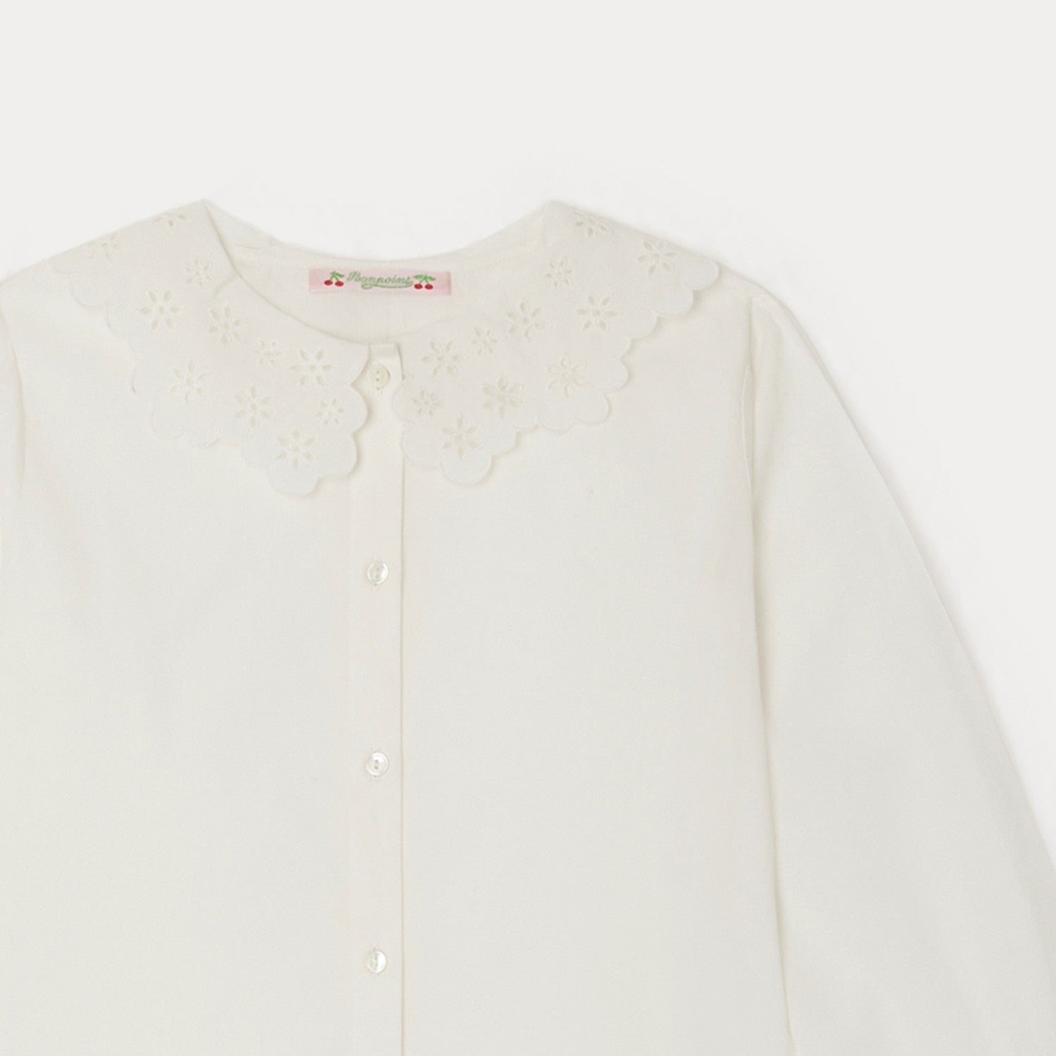 Girls White Cotton Shirt
