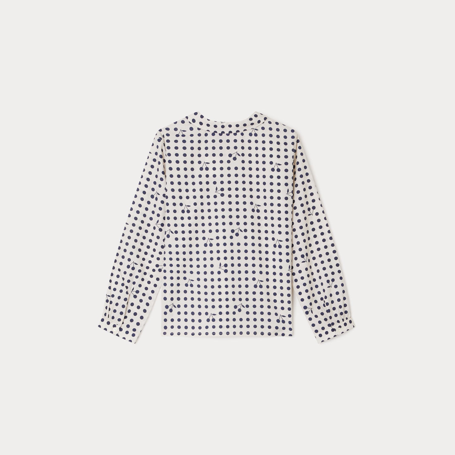 Girls White Logo Cotton Shirt