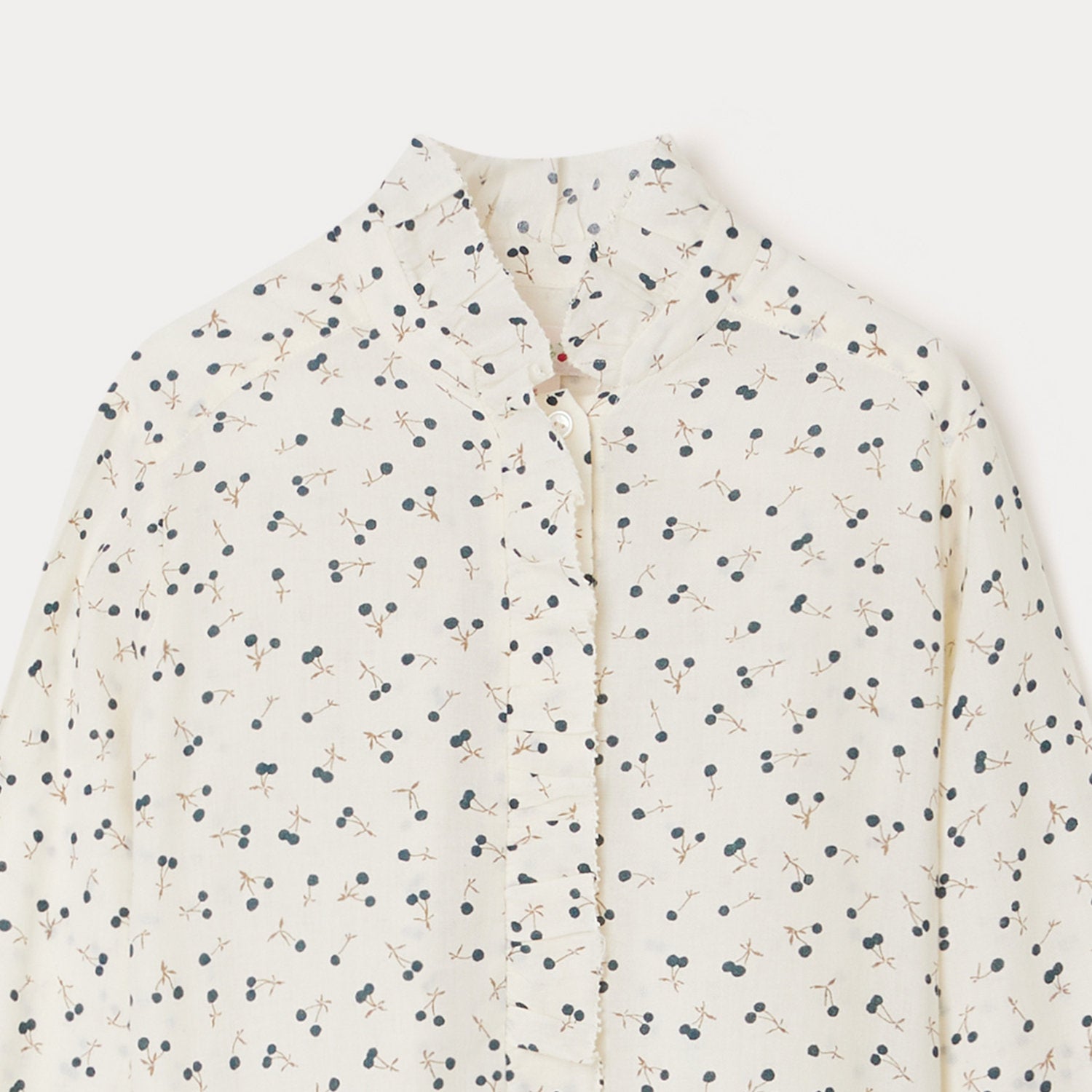 Girls White Logo Cotton Shirt