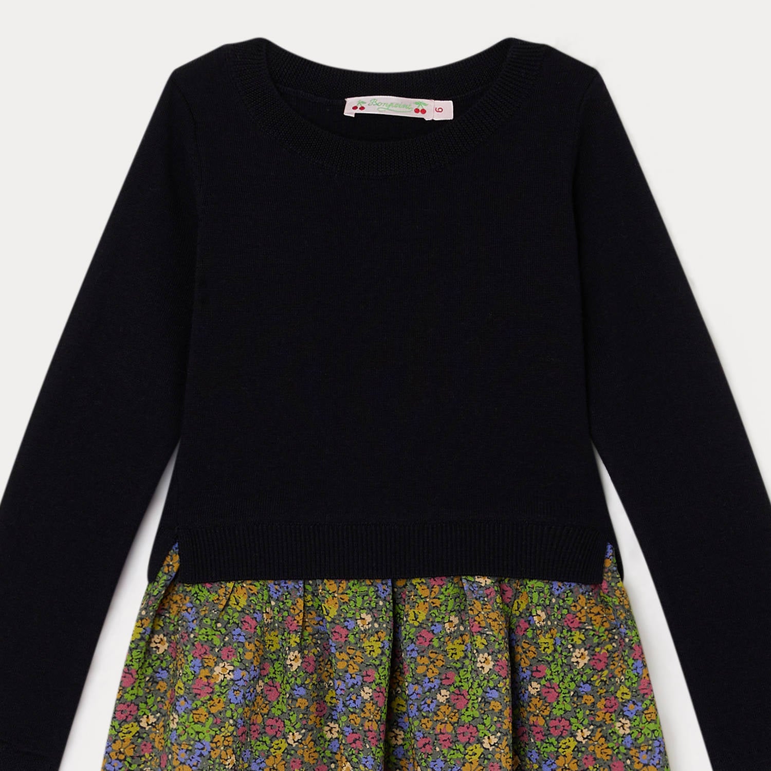 Girls Navy Wool Dress