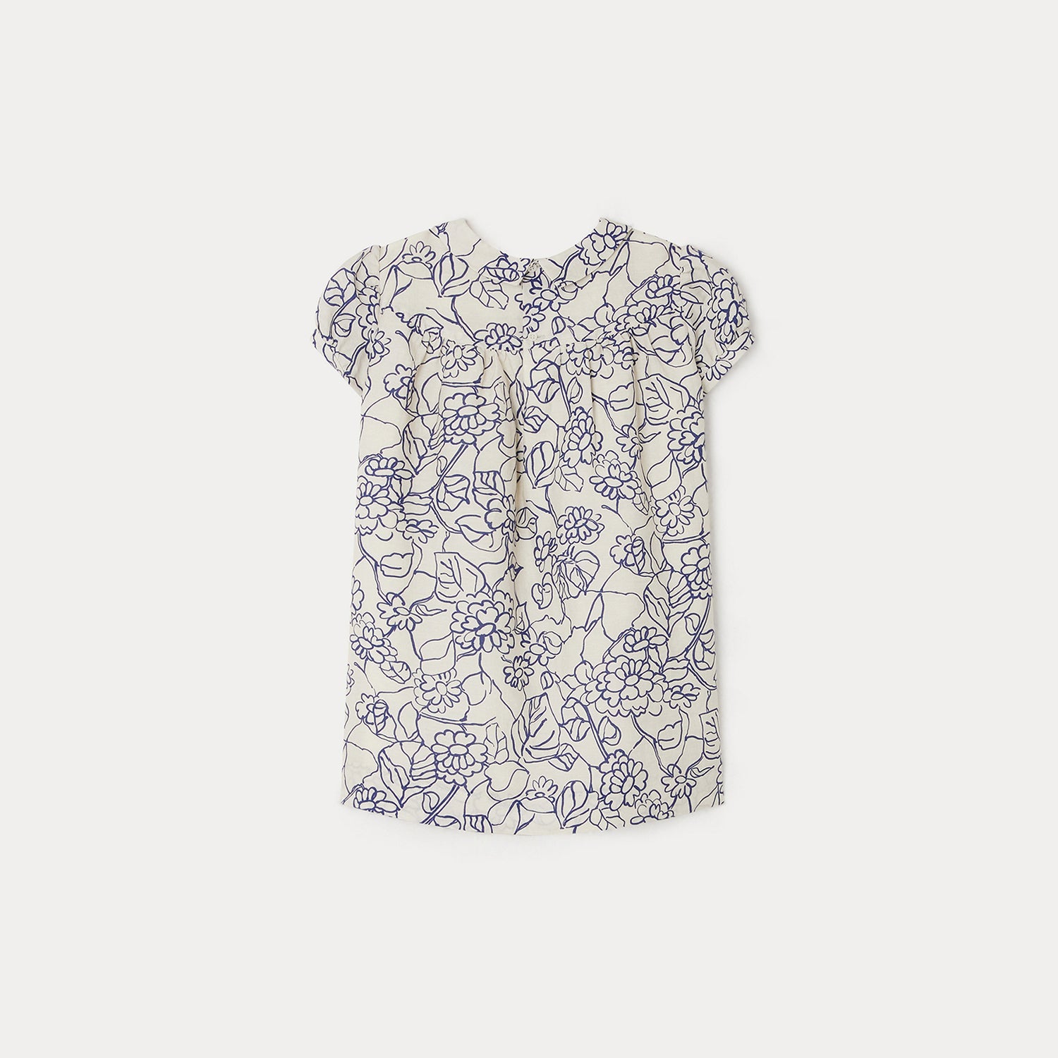 Girls Blue Printed Dress