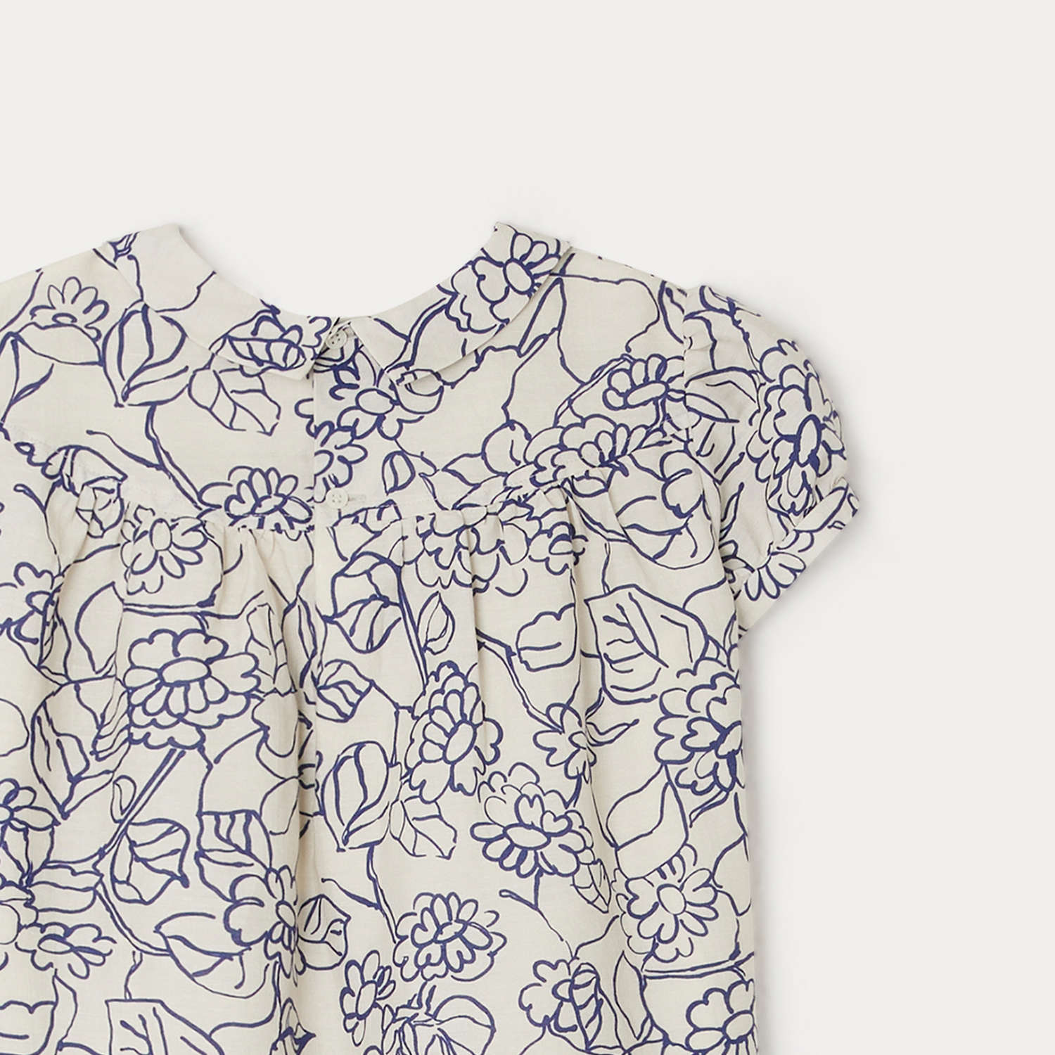 Girls Blue Printed Dress