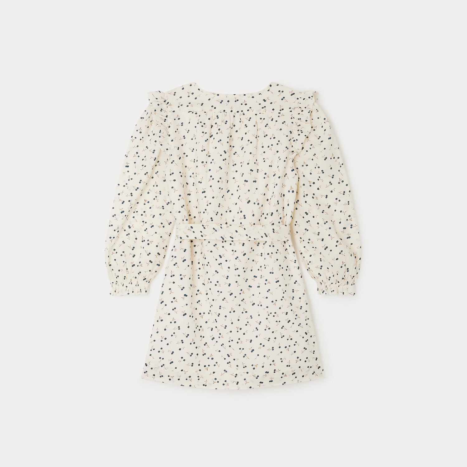 Girls White Logo Ruffle Dress