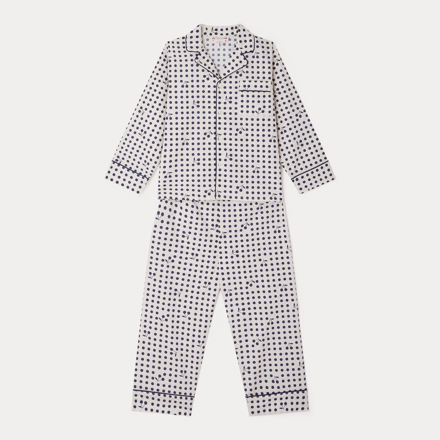 Girls White Logo Nightwear Set