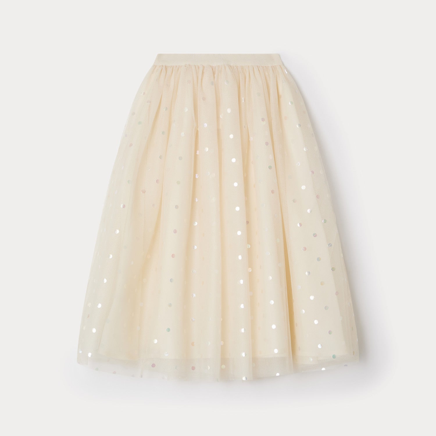 Girls White Dots Skirt