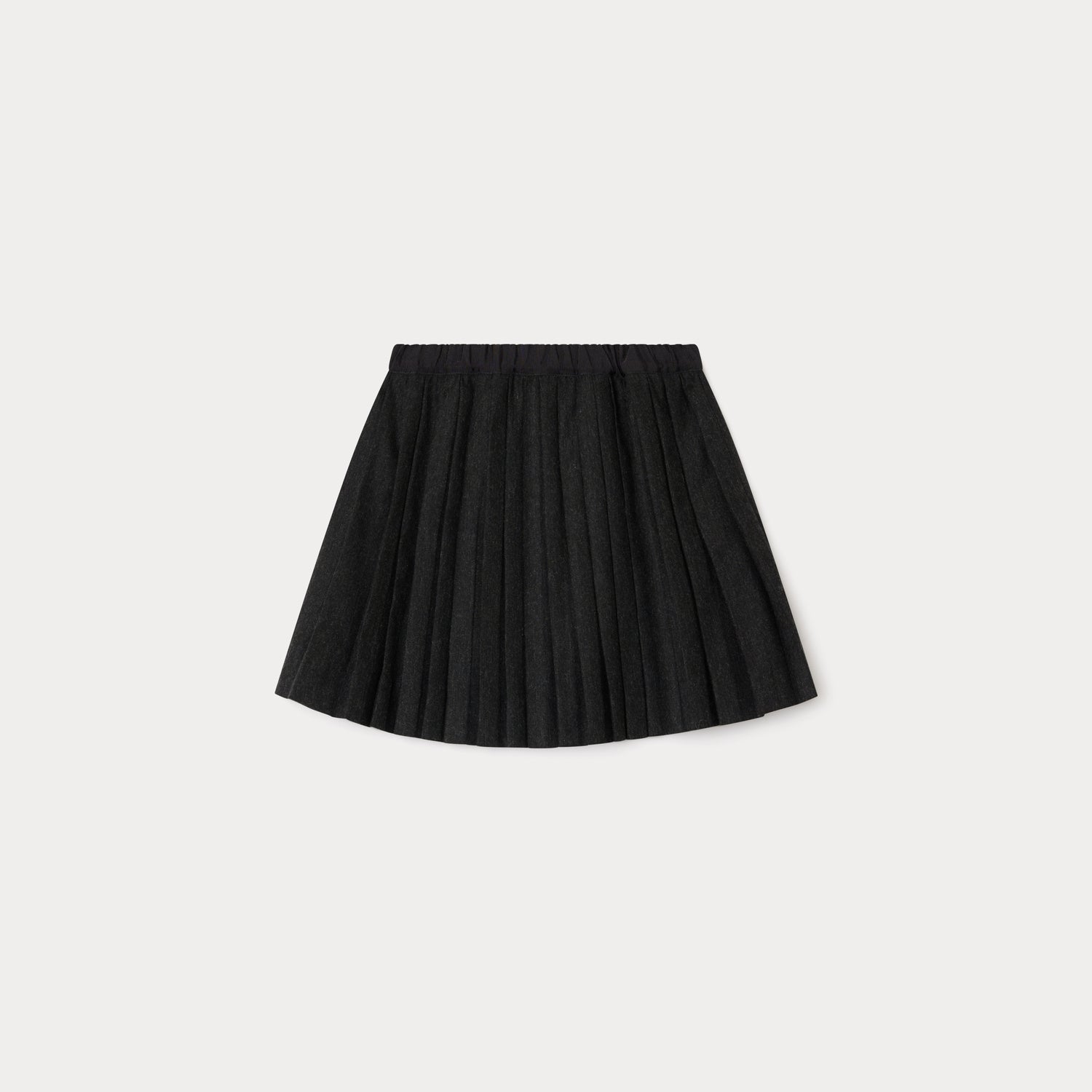 Girls Dark Grey Pleated Skirt