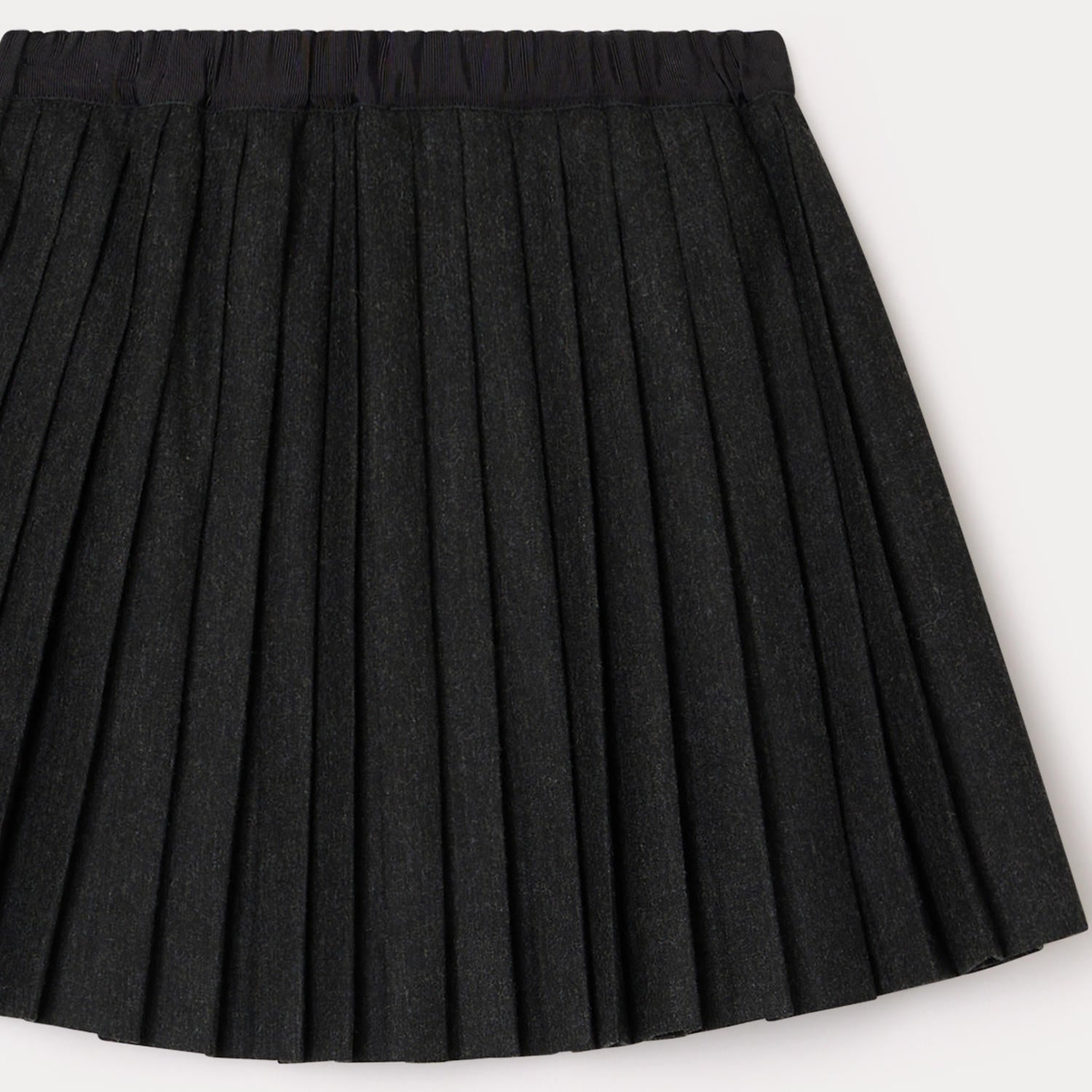 Girls Dark Grey Pleated Skirt