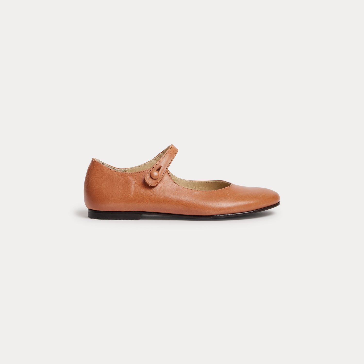 Girls Caramel Falt Shoes