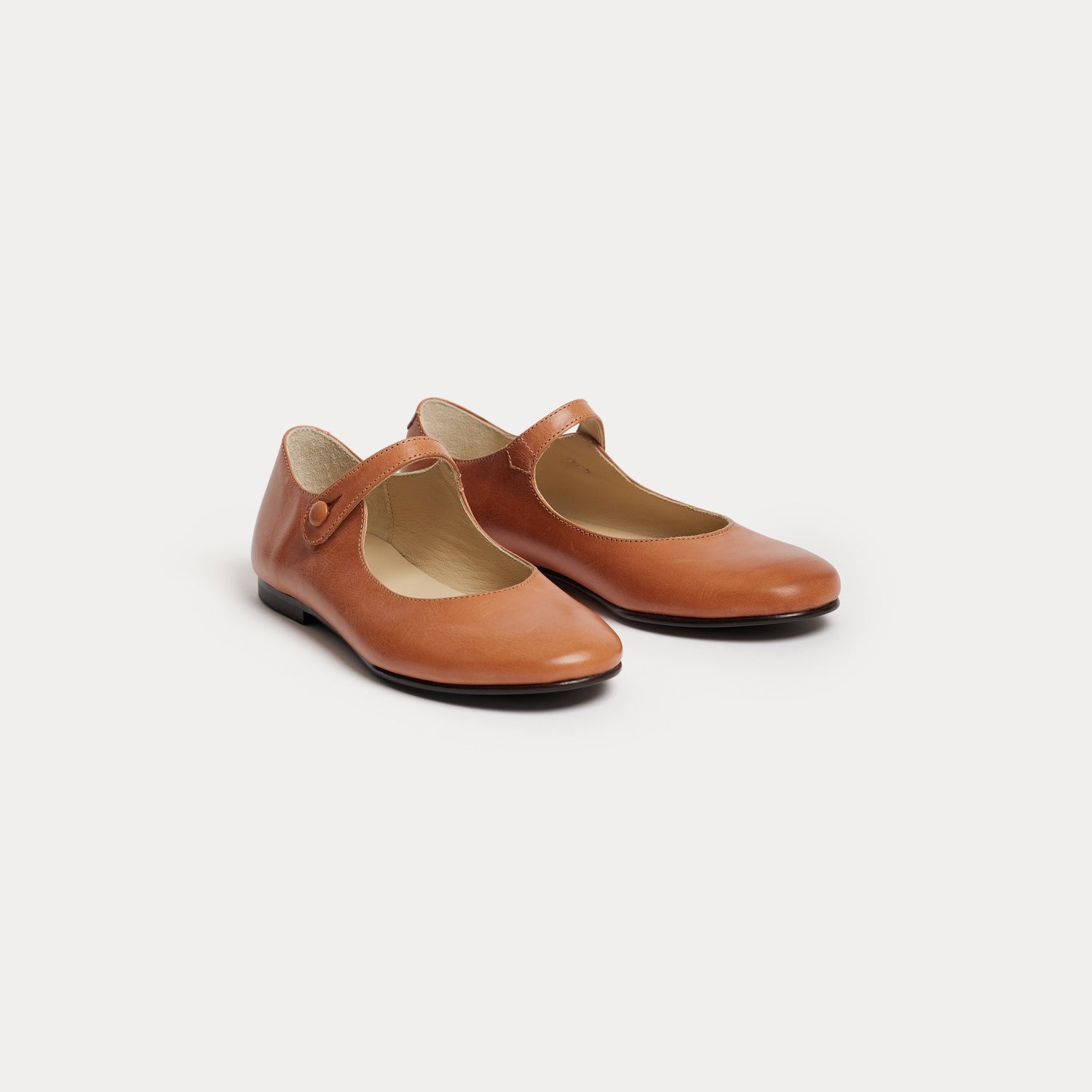 Girls Caramel Falt Shoes