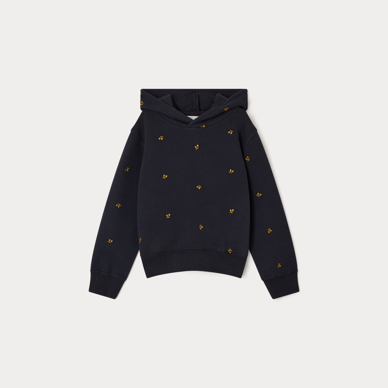 Girls Navy Embroidered Logo Hooded Sweatshirt