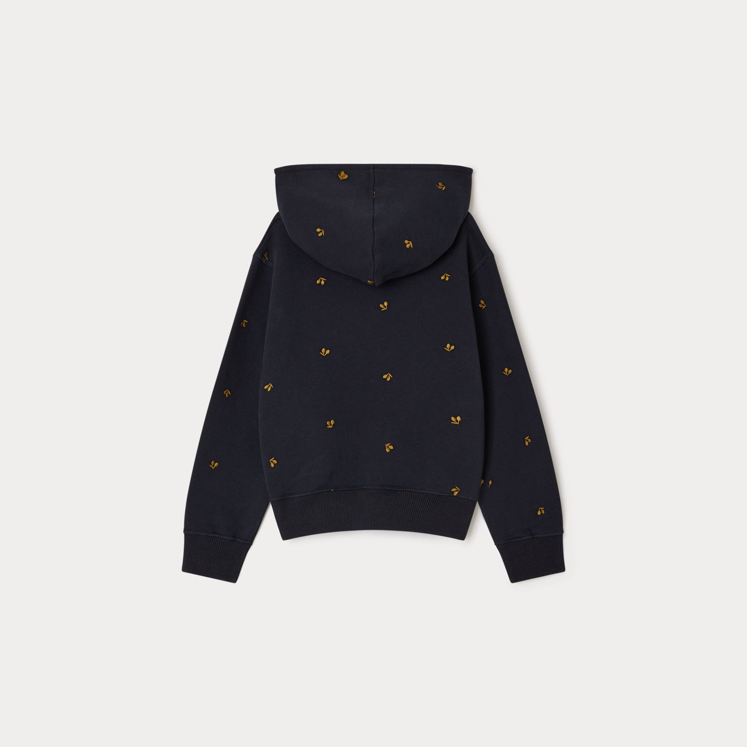 Girls Navy Embroidered Logo Hooded Sweatshirt