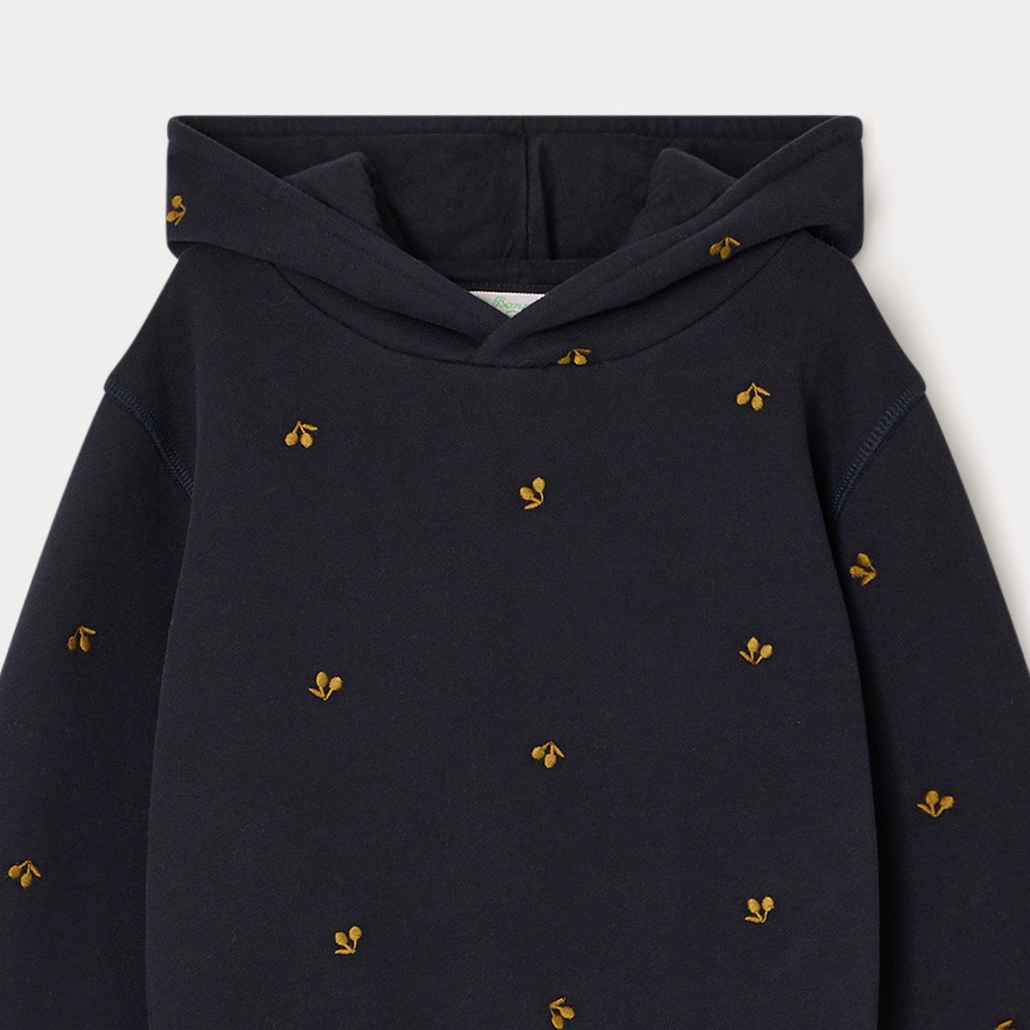 Girls Navy Embroidered Logo Hooded Sweatshirt