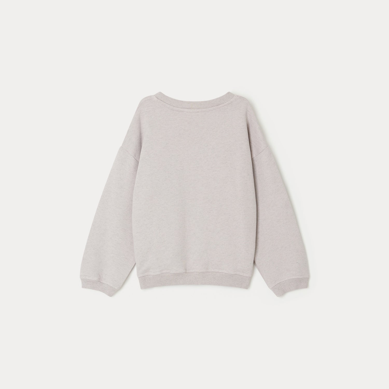 Girls Grey Printed Cotton Sweatshirt