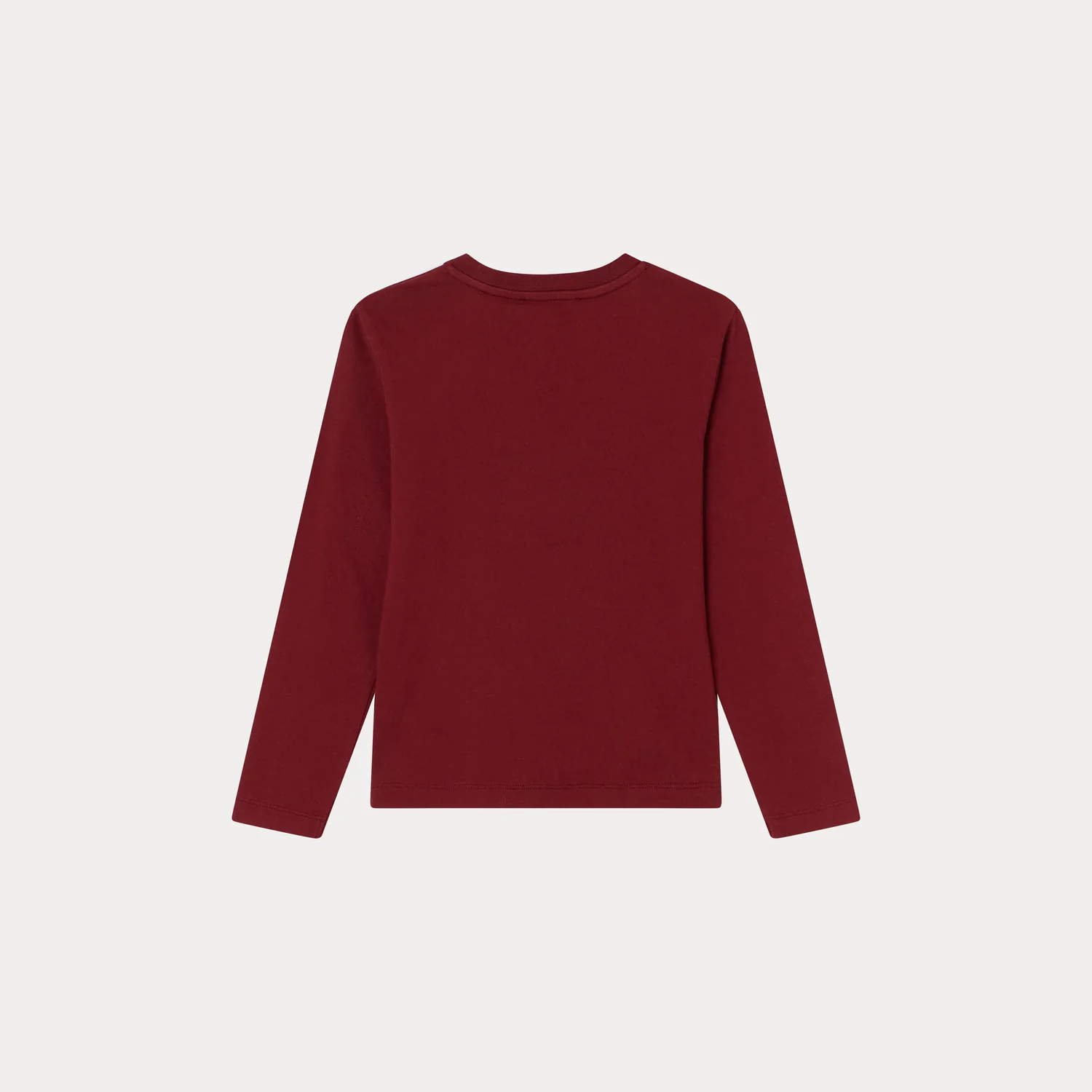 Girls Wine Red Logo Cotton T-Shirt