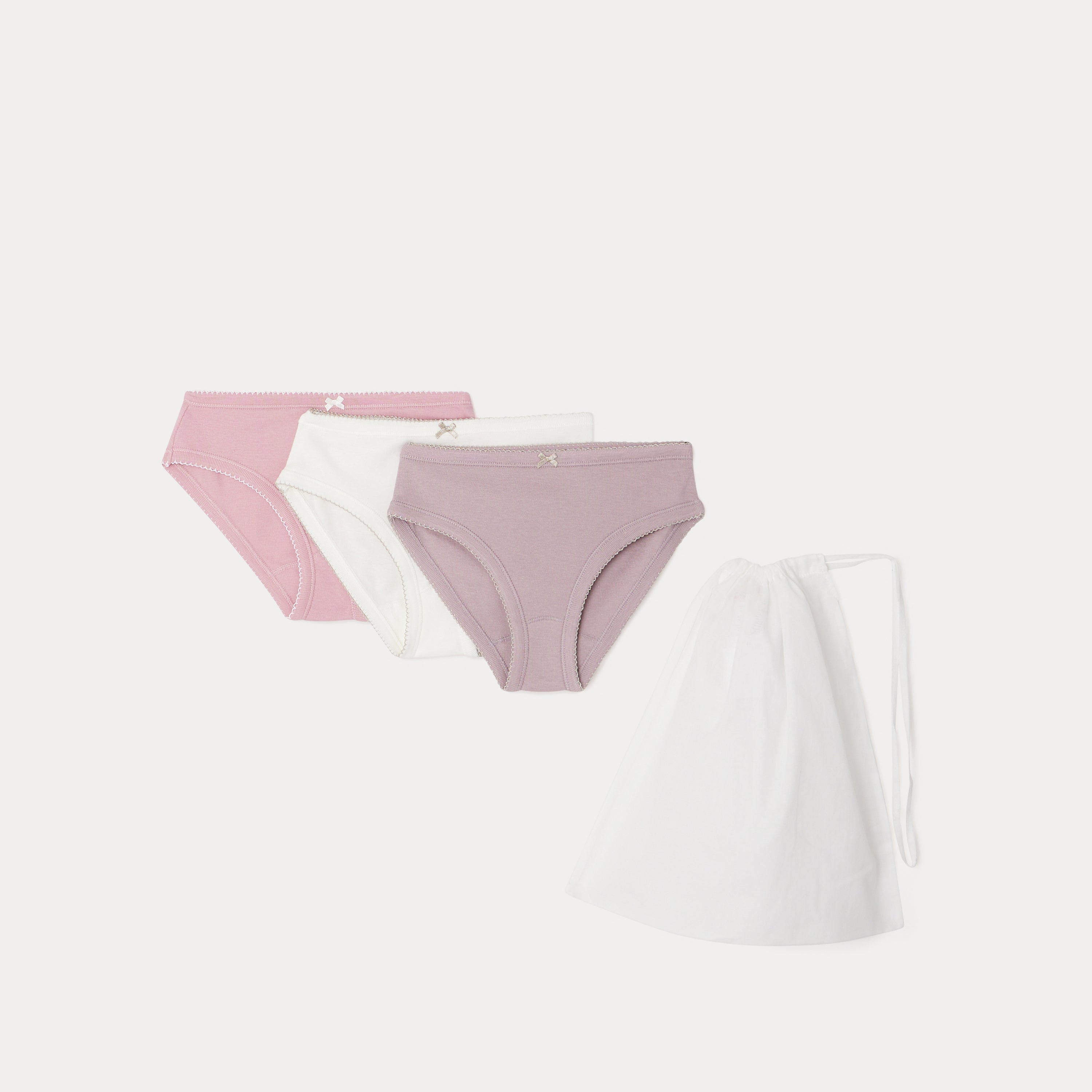 Girls Multicolor Cotton Underwear Set(3 Pack)