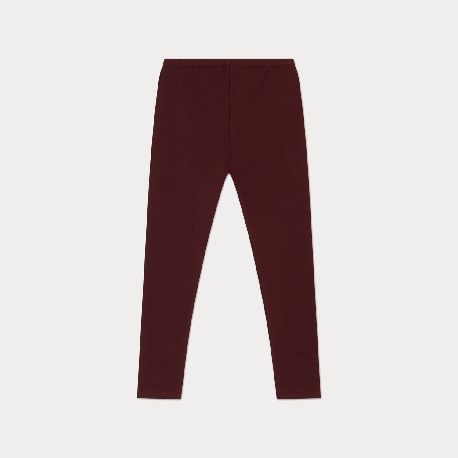 Girls Dark Red Cotton Leggings