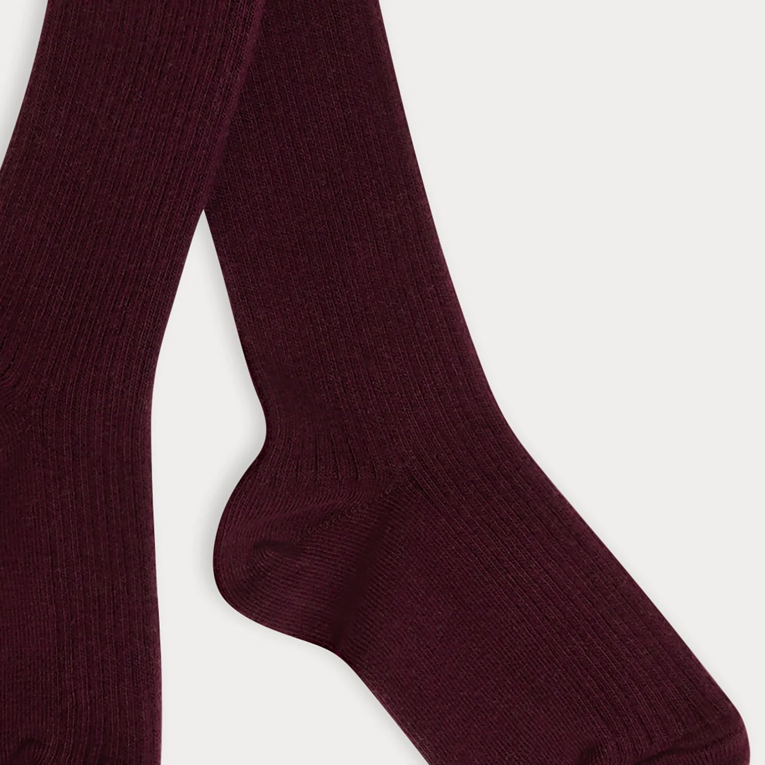 Girls Dark Red Cotton Tights