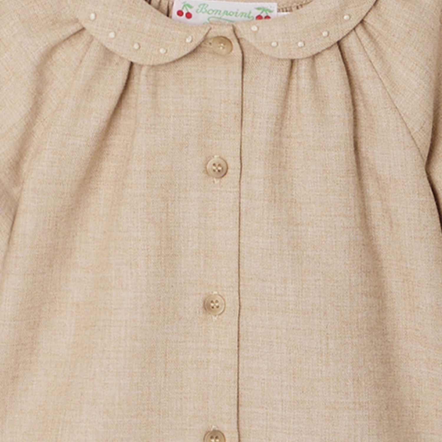 Baby Girls Khaki Cotton Shirt