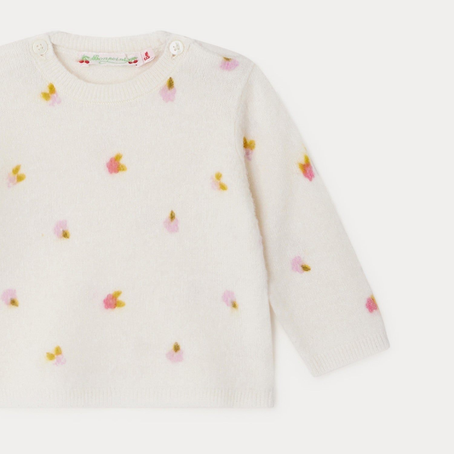 Baby Girls White Cashmere Sweater