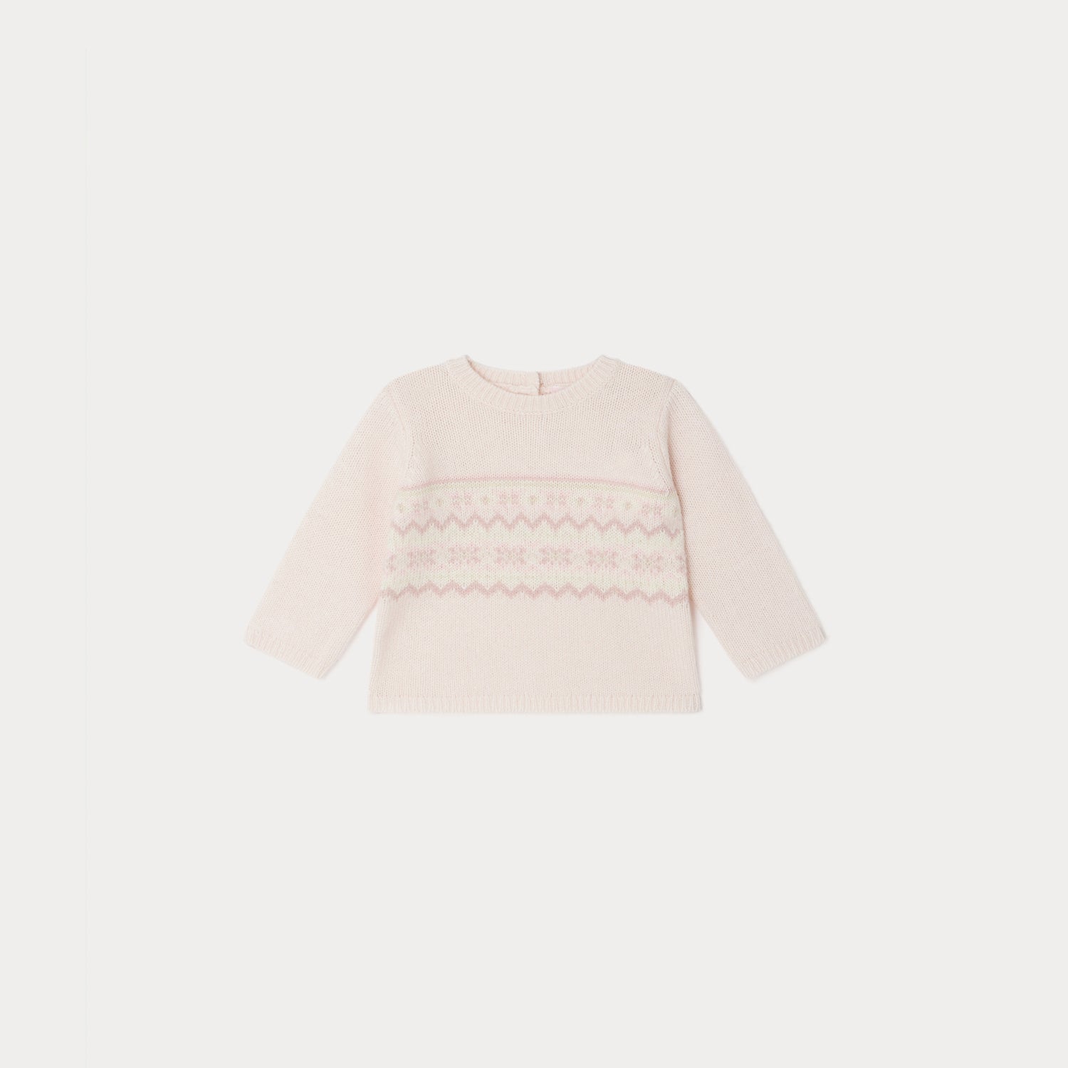 Baby Girls Pale Pink Wool Sweater