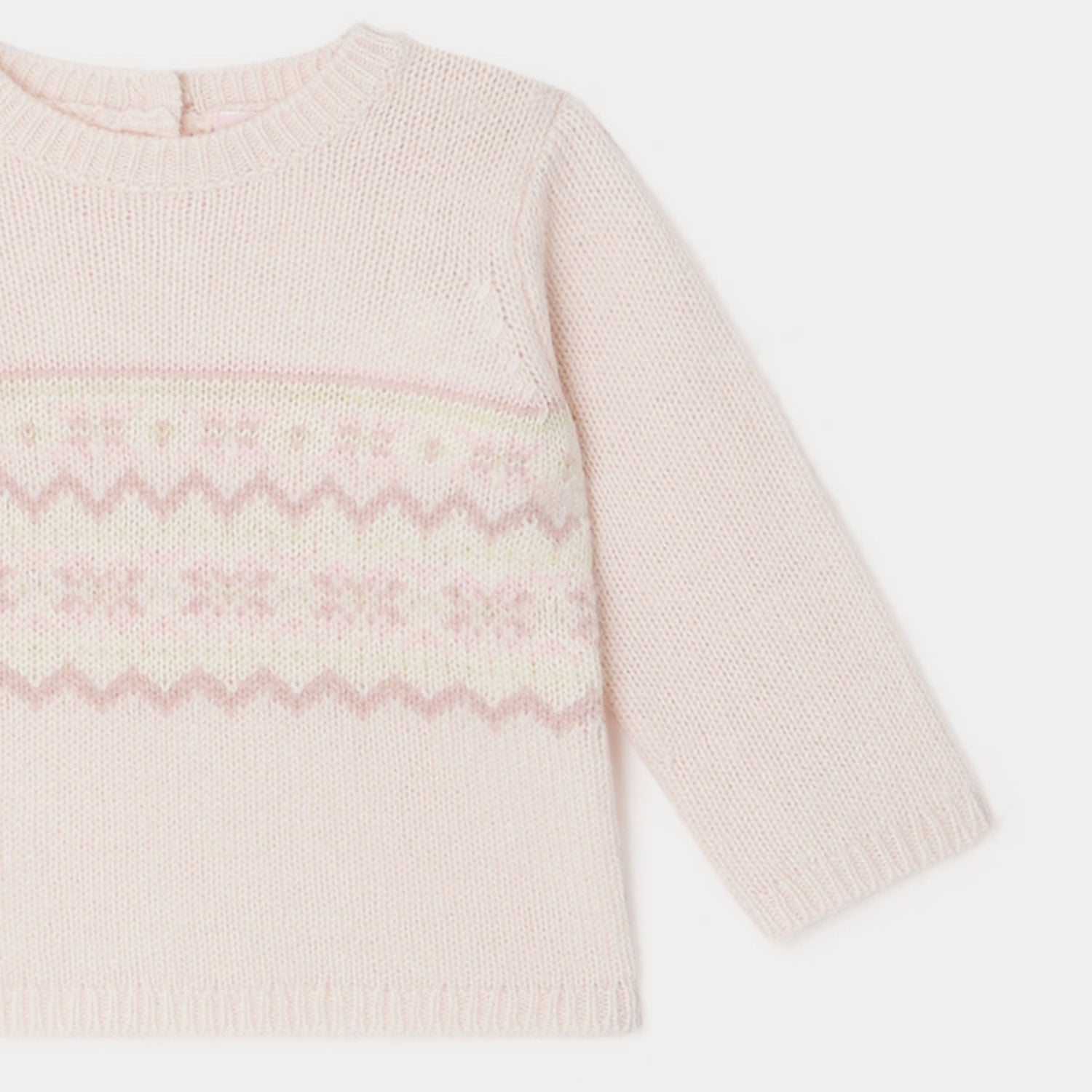 Baby Girls Pale Pink Wool Sweater