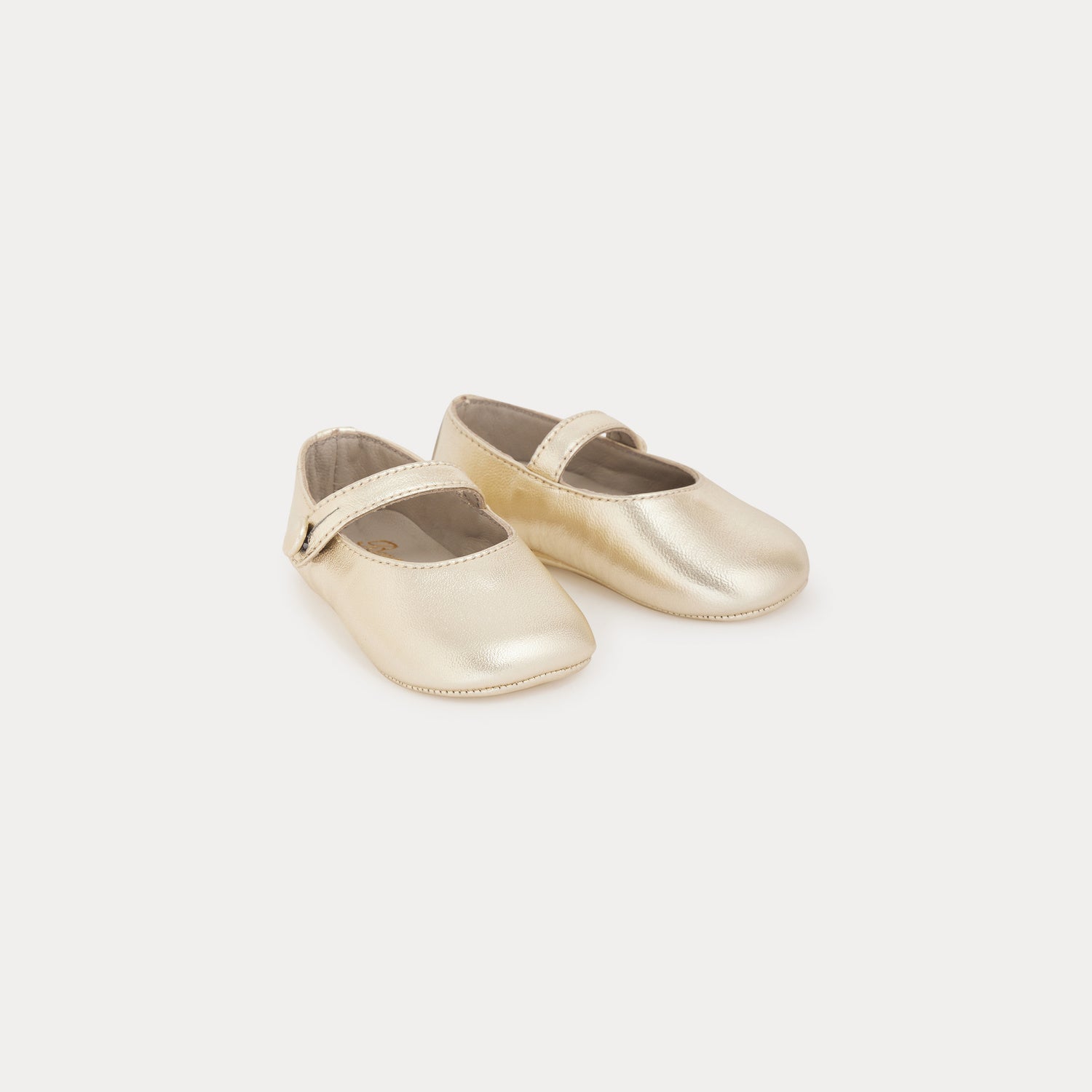 Baby Girls Gold Flat Shoes