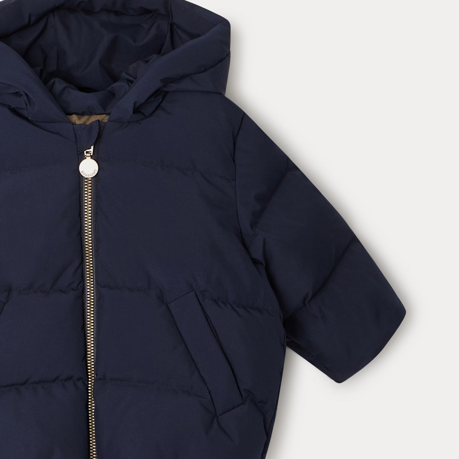 Baby Girls Navy Padded Down Jacket