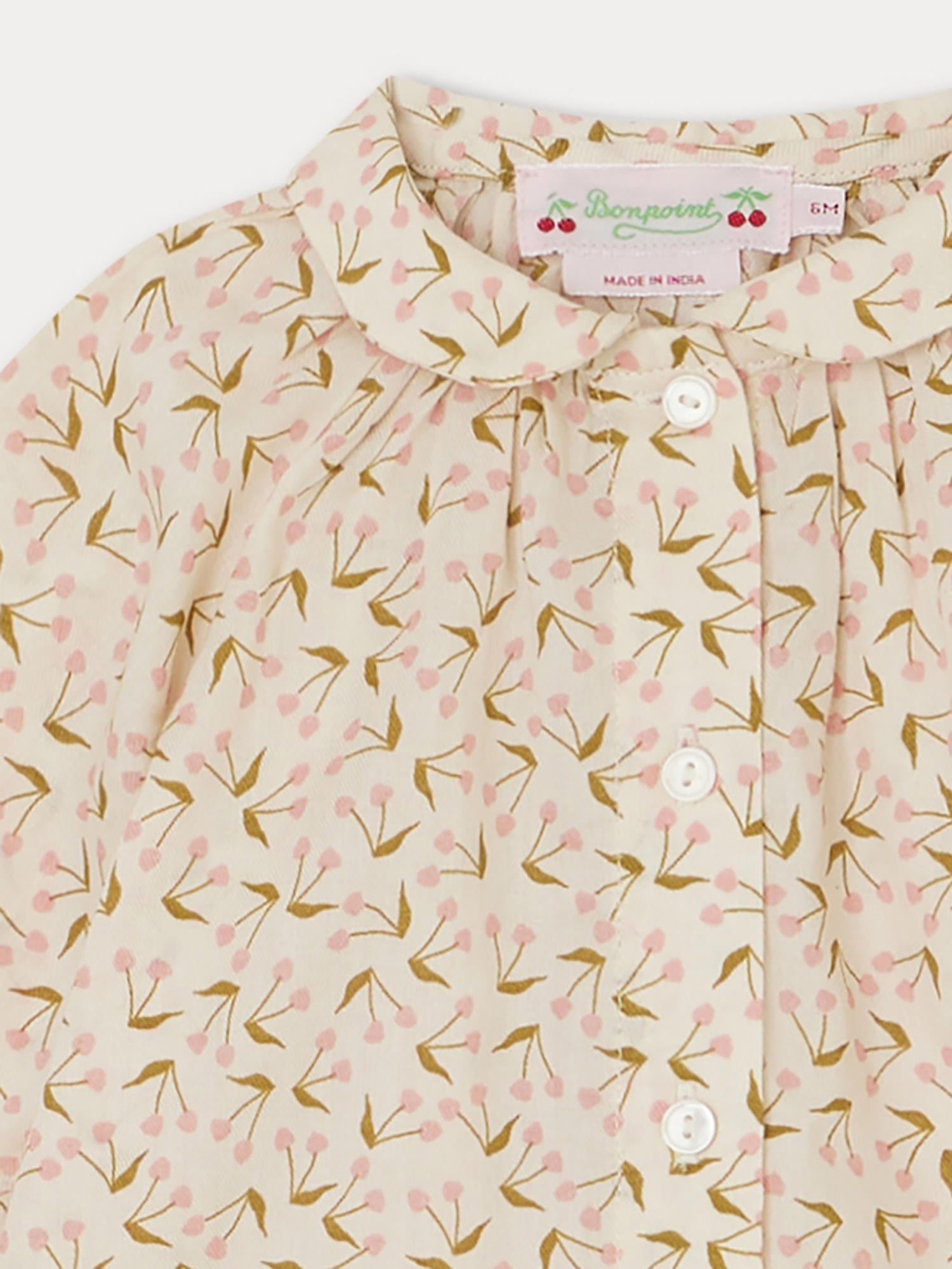 Baby Girls Pink Floral Cotton Shirt