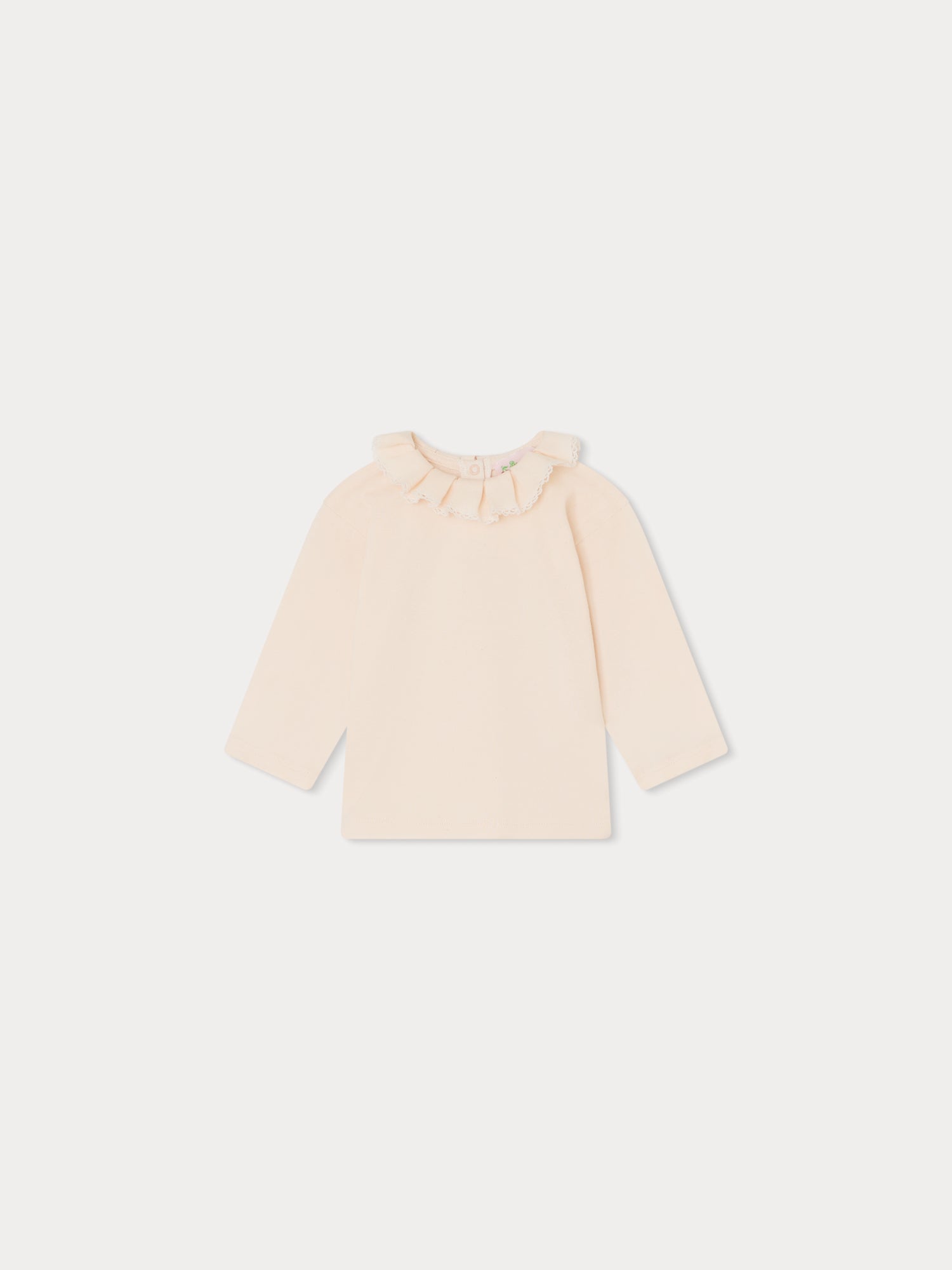 Baby Girls Pink Ruffled Cotton T-Shirt