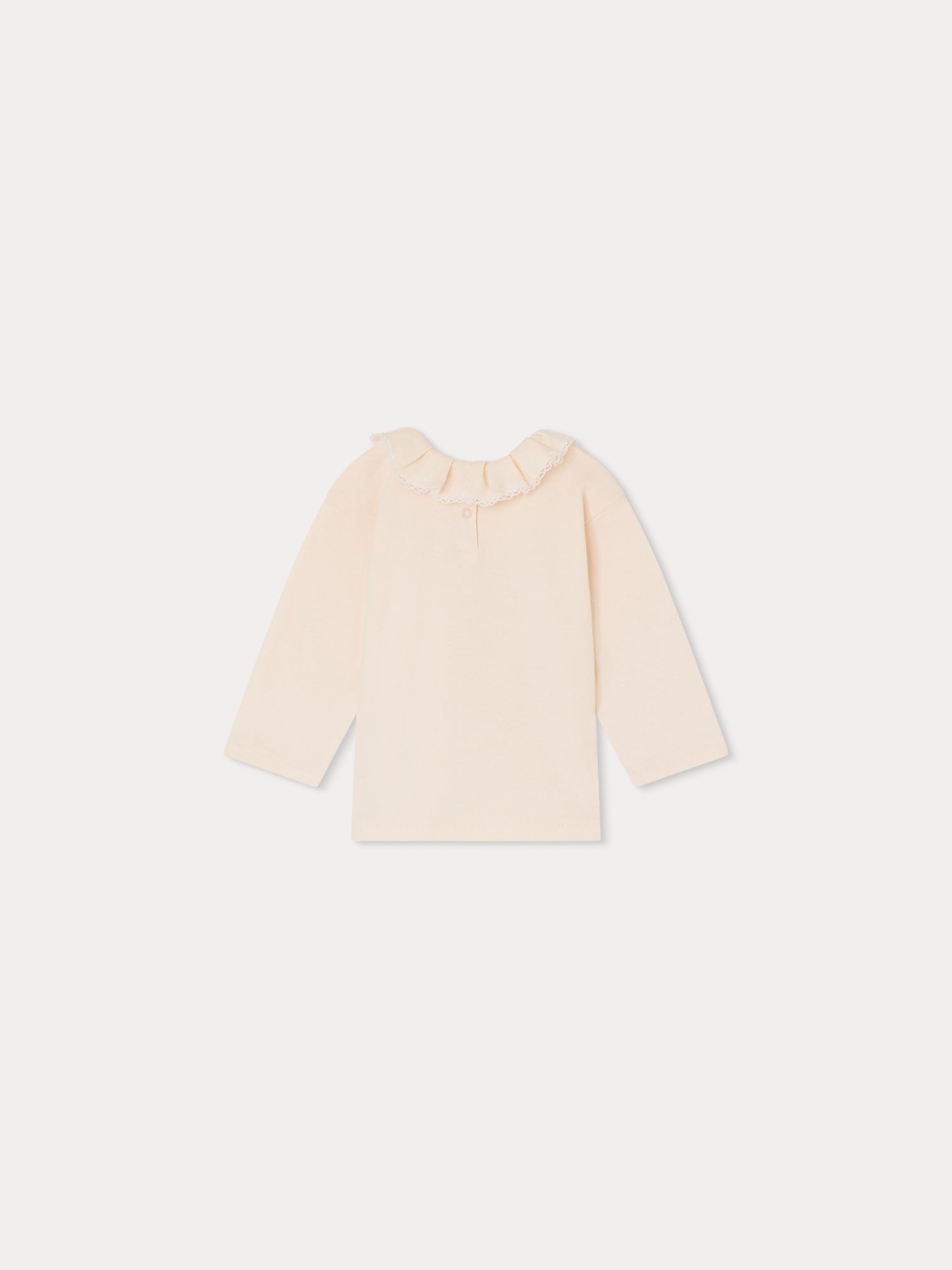 Baby Girls Pink Ruffled Cotton T-Shirt