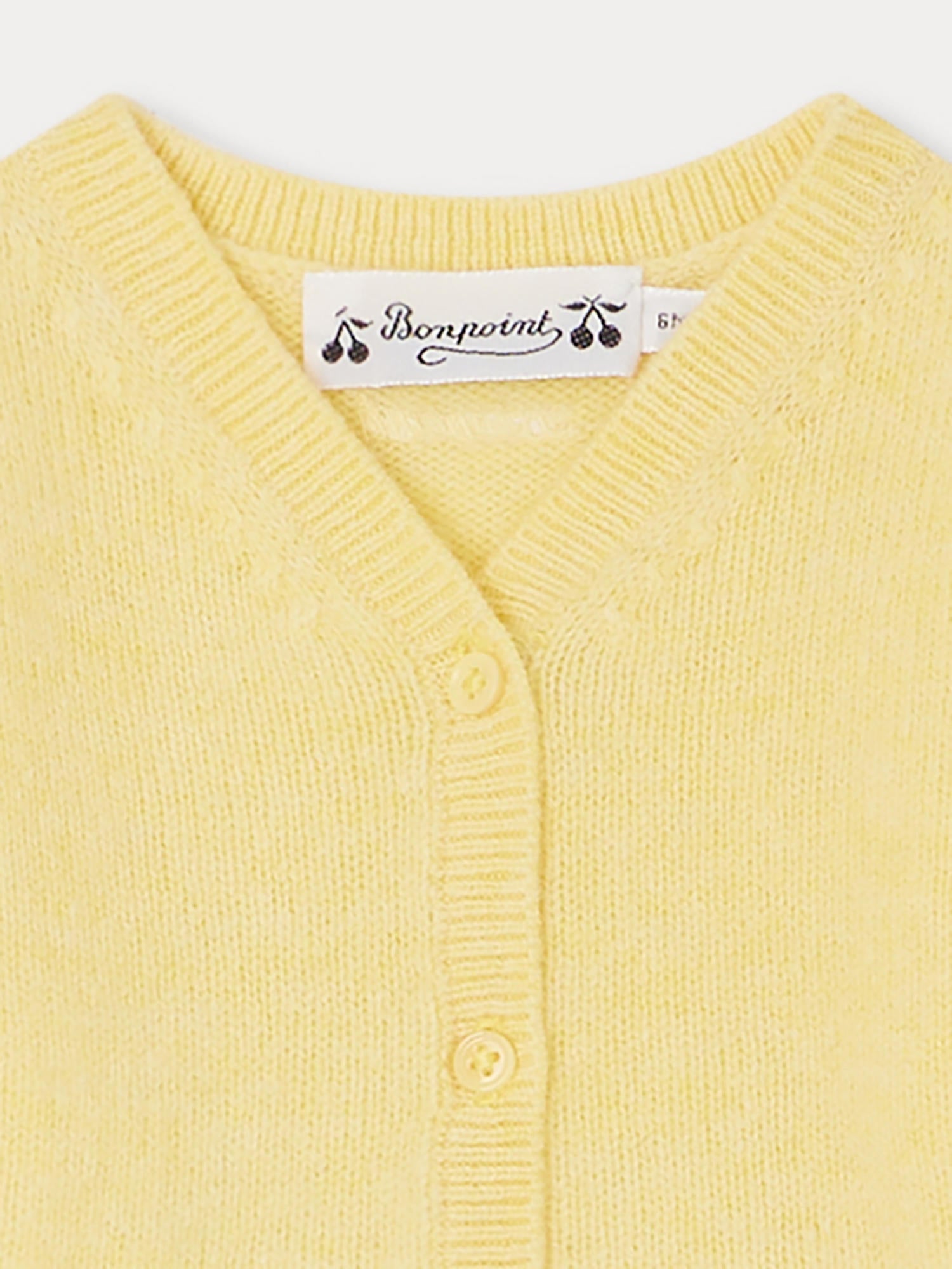 Baby Girls Yellow Wool Cardigan
