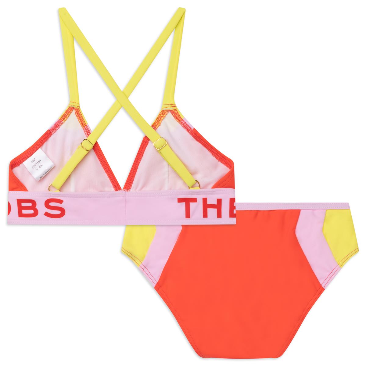 Girls Orange Swimsuit Set