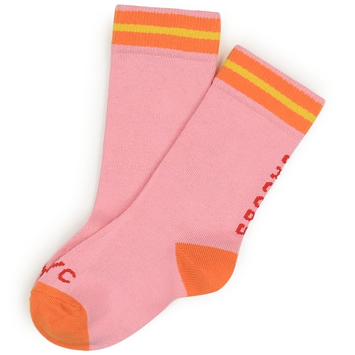 Girls Pink Logo Socks
