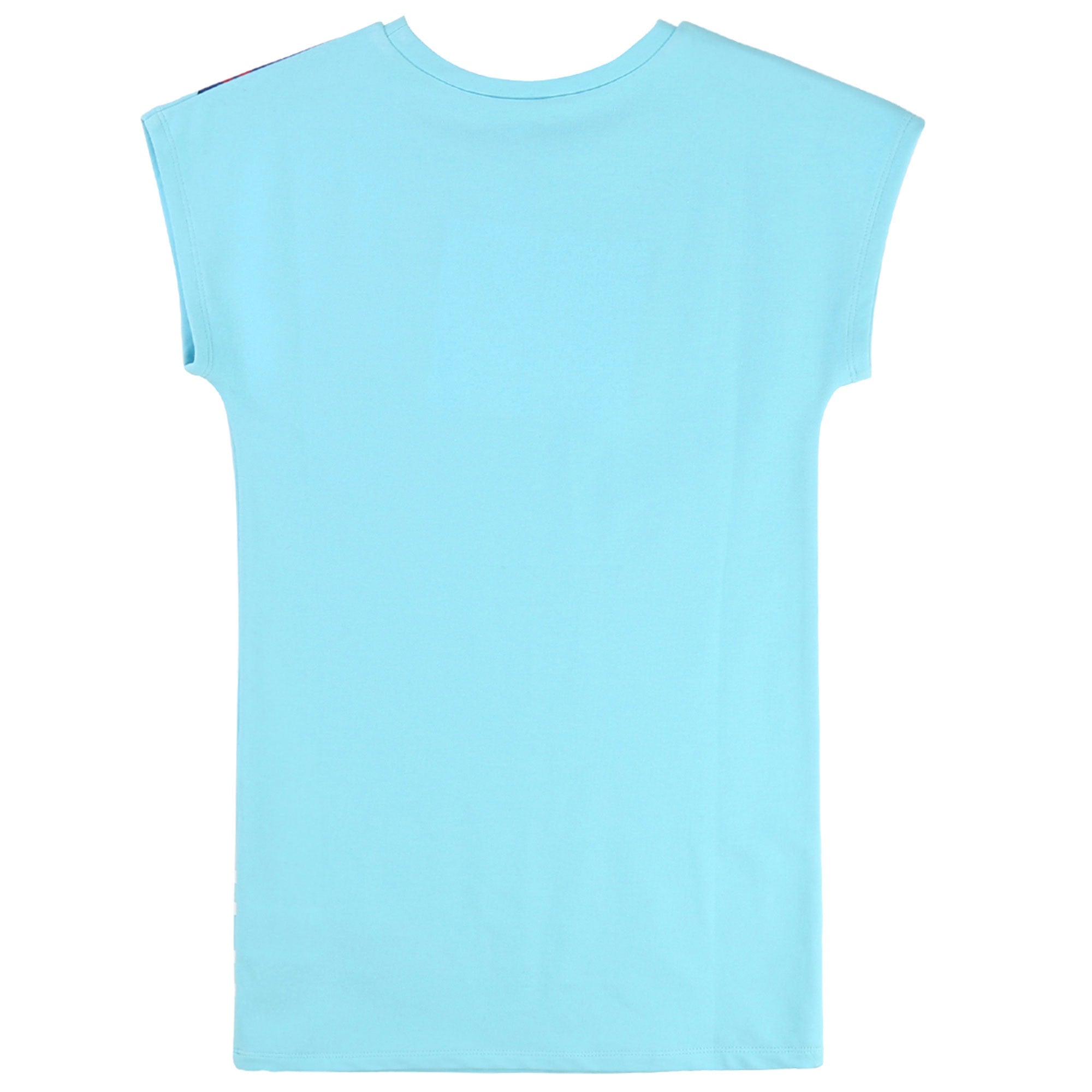 Girls Light Blue Dress With Bow - CÉMAROSE | Children's Fashion Store - 2