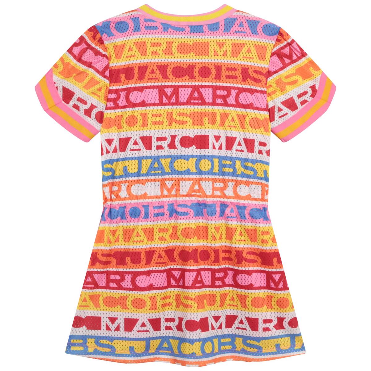 Girls Multicolor Logo Dress