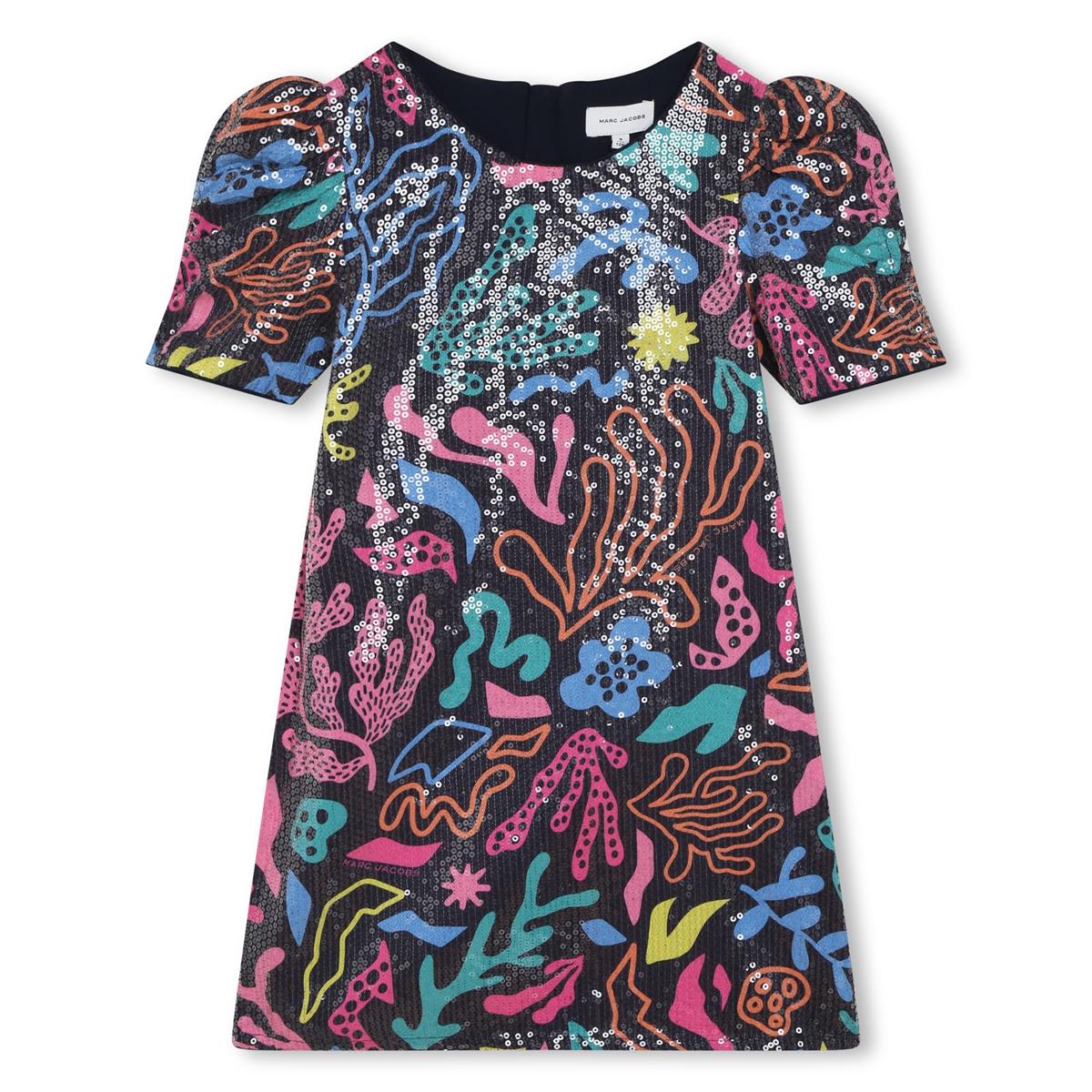 Girls Multicolor Sequin Dress