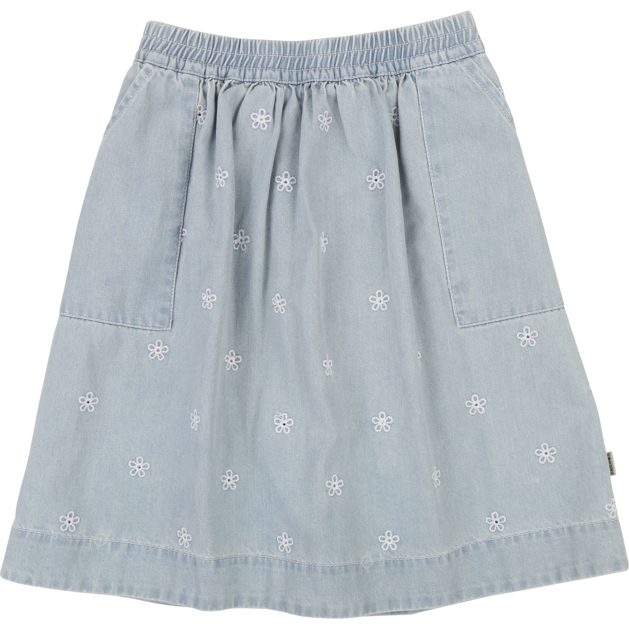 Girls Light Blue Cotton Skirt