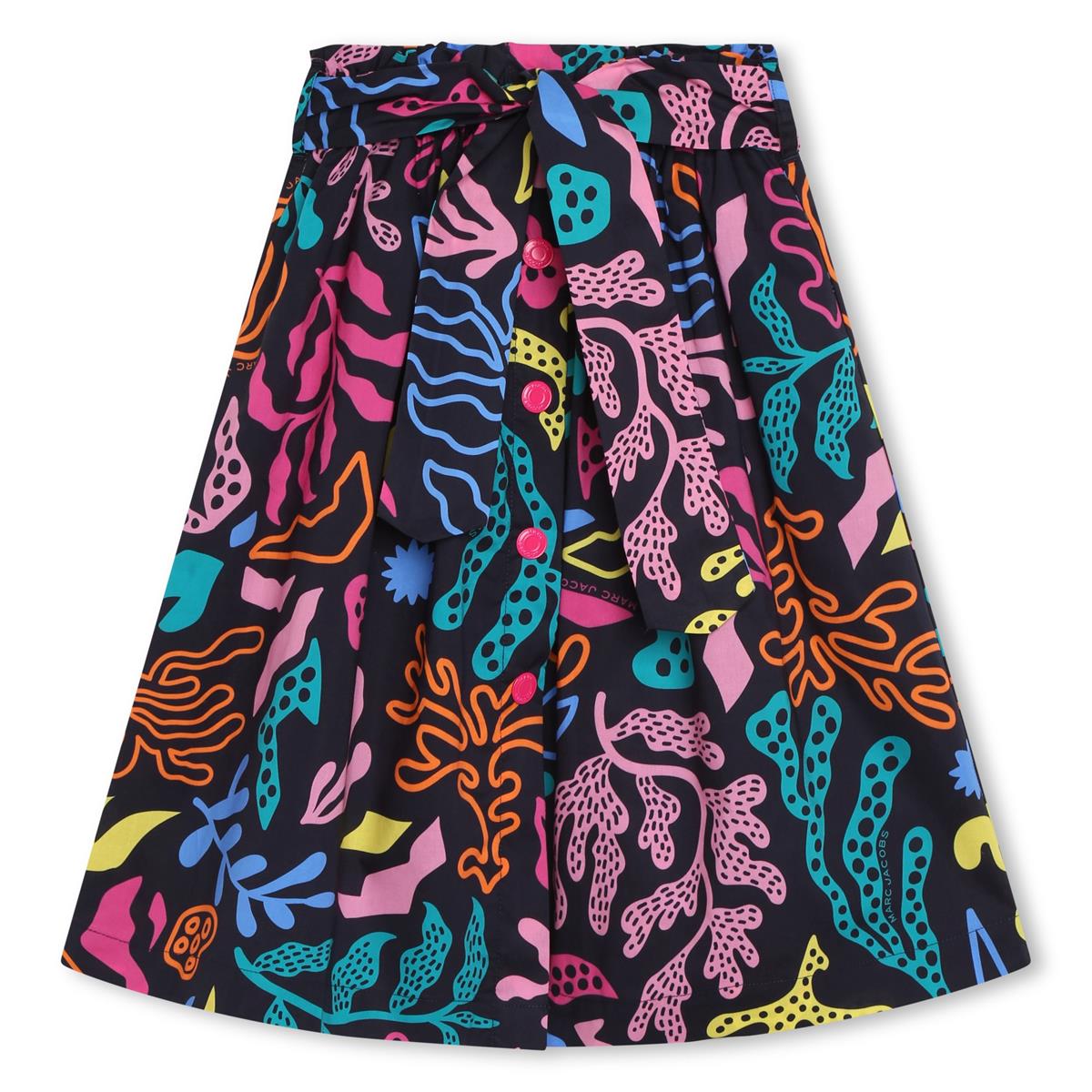 Girls Dark Blue Flower Skirt