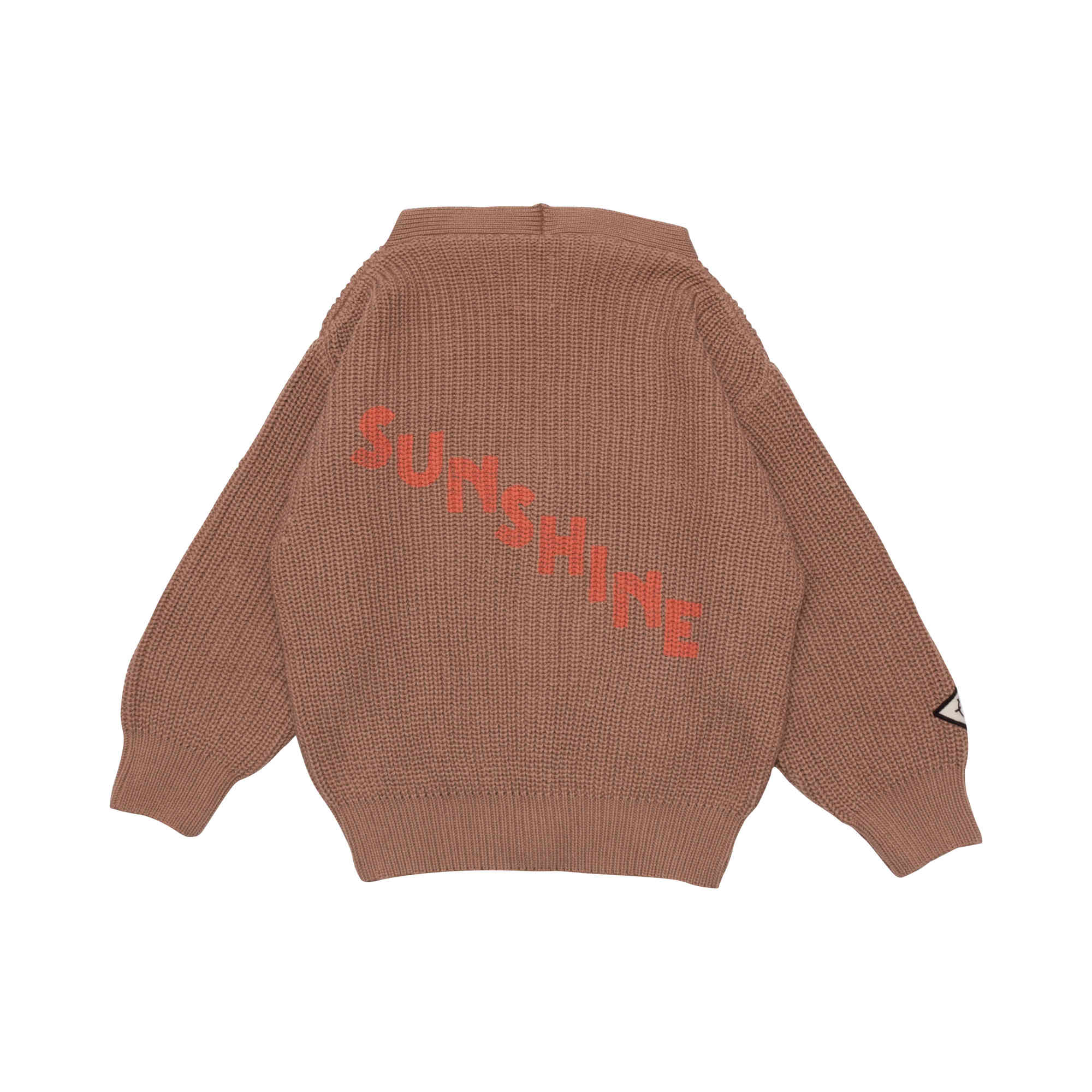 Girls Caramel Cotton Cardigan