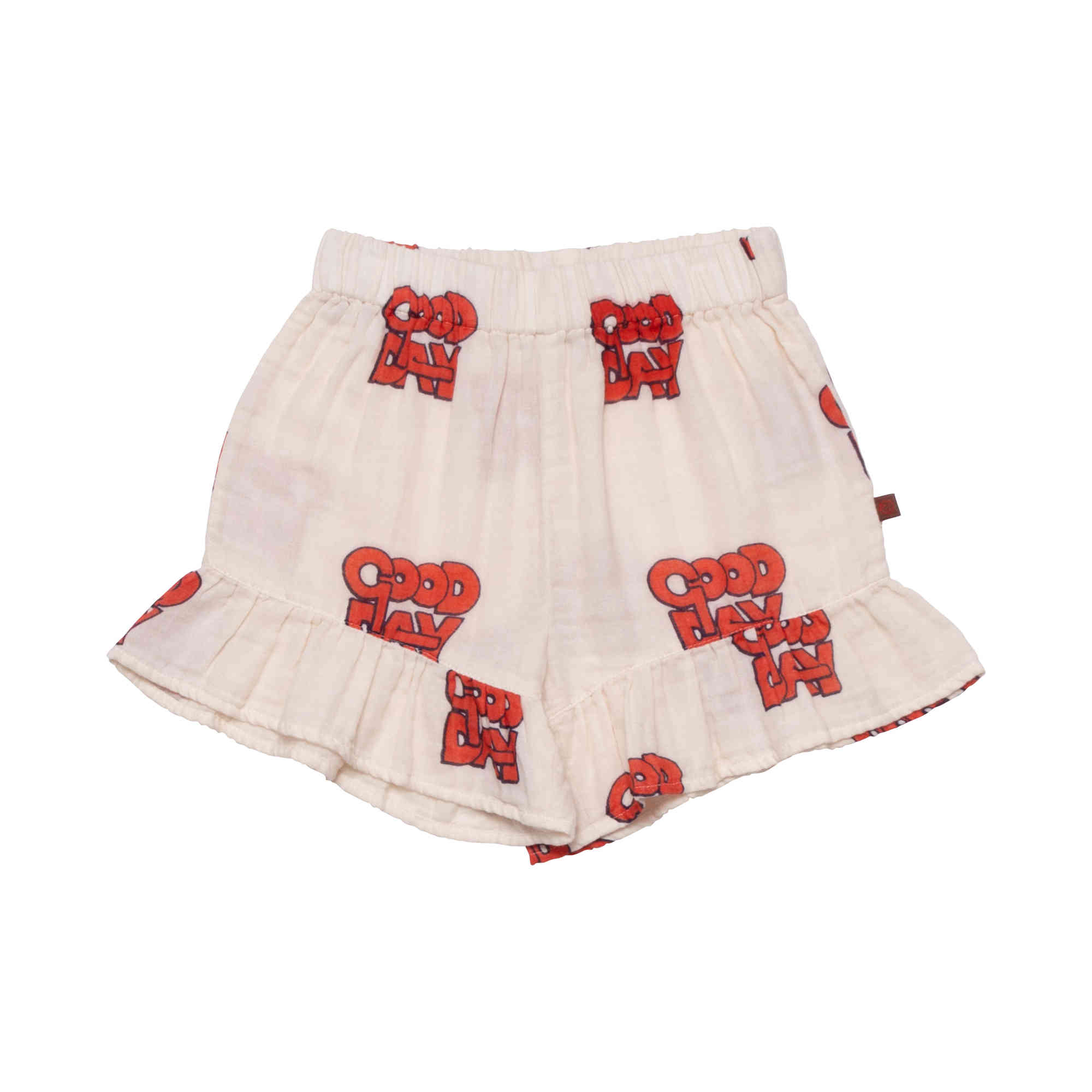 Girls White Logo Cotton Shorts