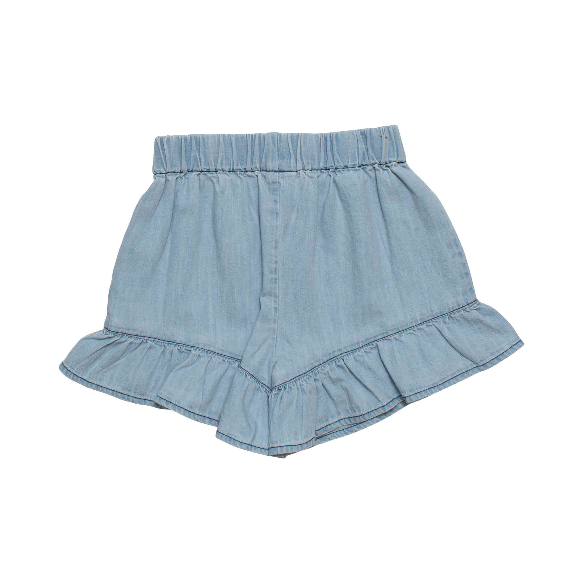Girls Blue Denim Cotton Shorts