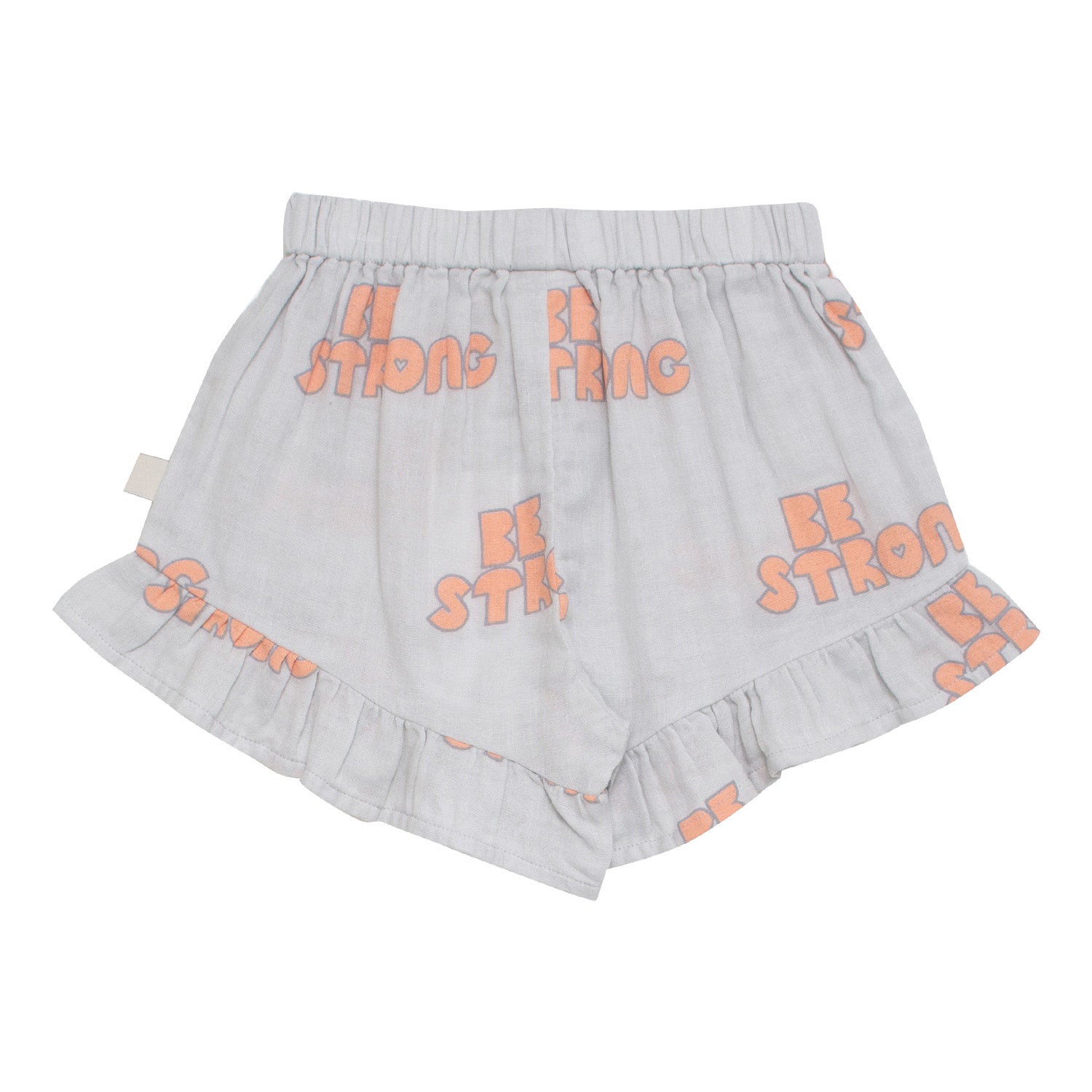 Girls Pale Blue Logo Cotton Shorts