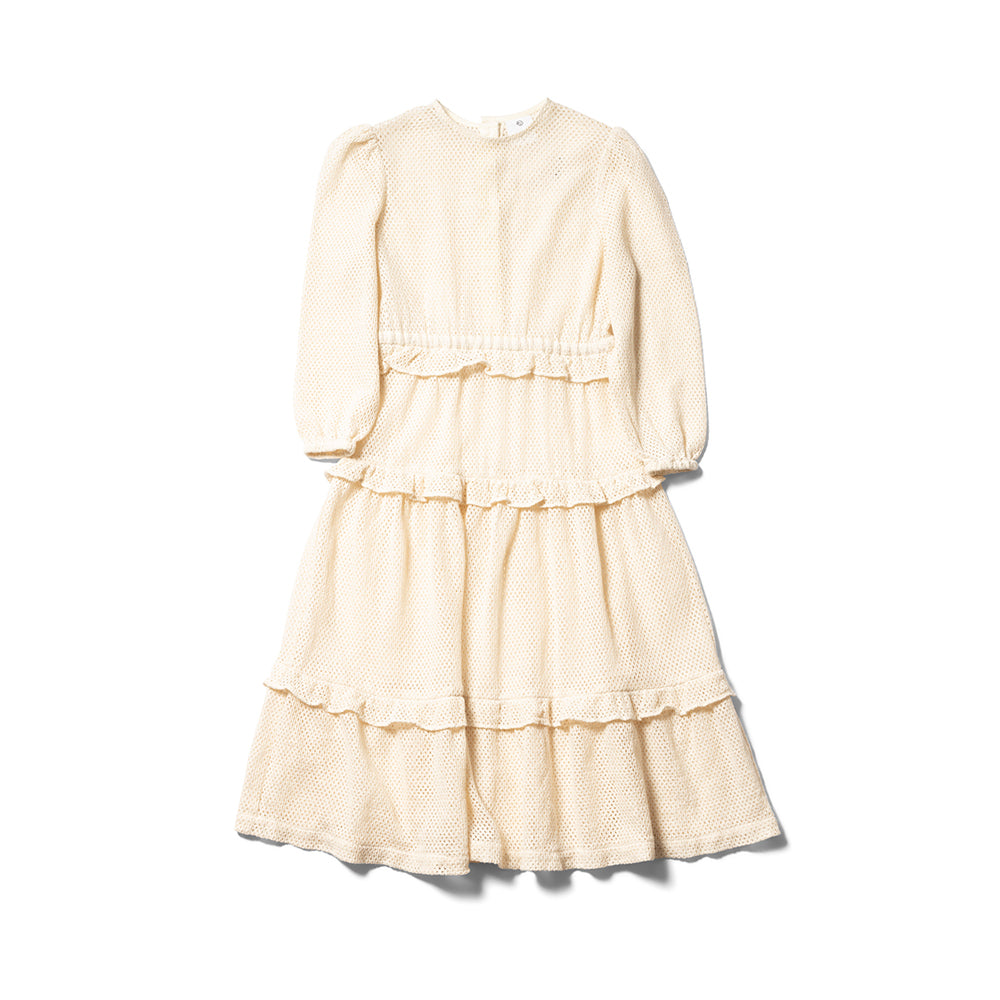 Girls Ecru Lace Wild Romance Cotton Dress