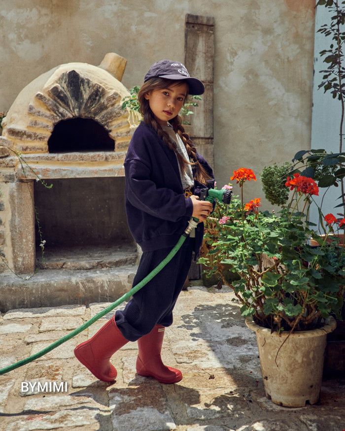 Girls Navy Cotton Trousers