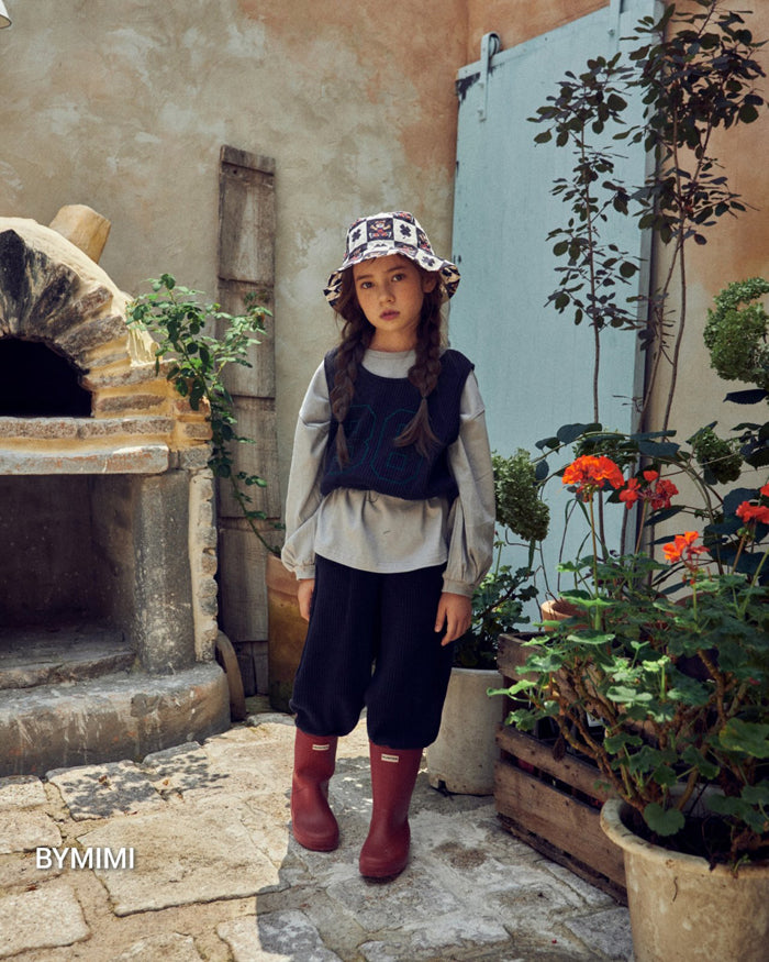Girls Navy Cotton Trousers