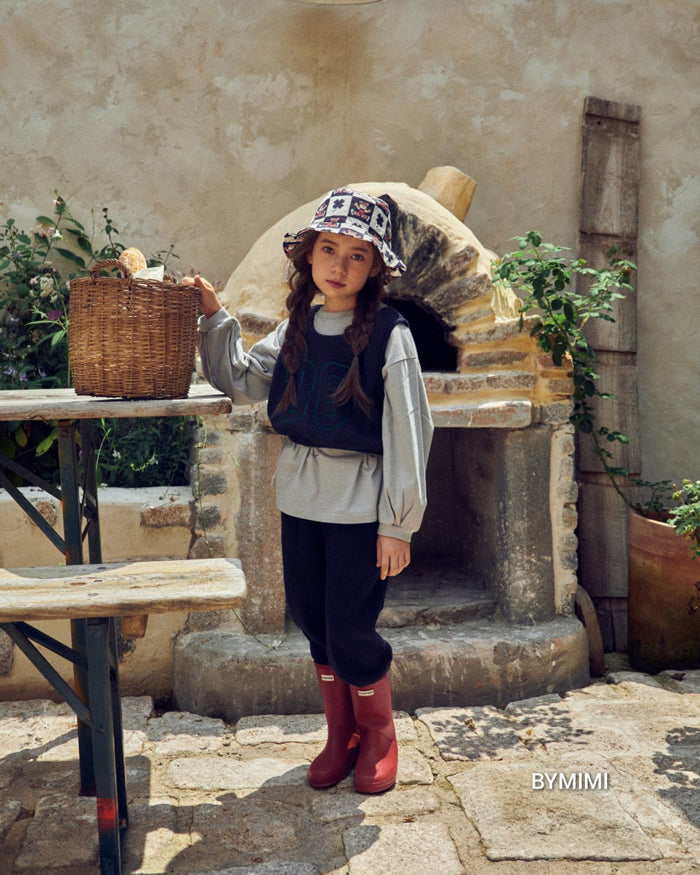 Girls Navy Cotton Trousers