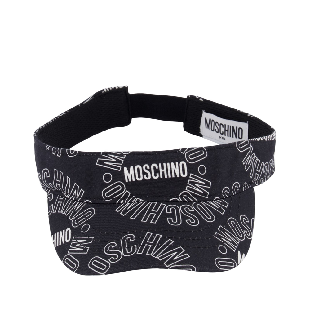 Girls Black Logo Cotton Sunhat